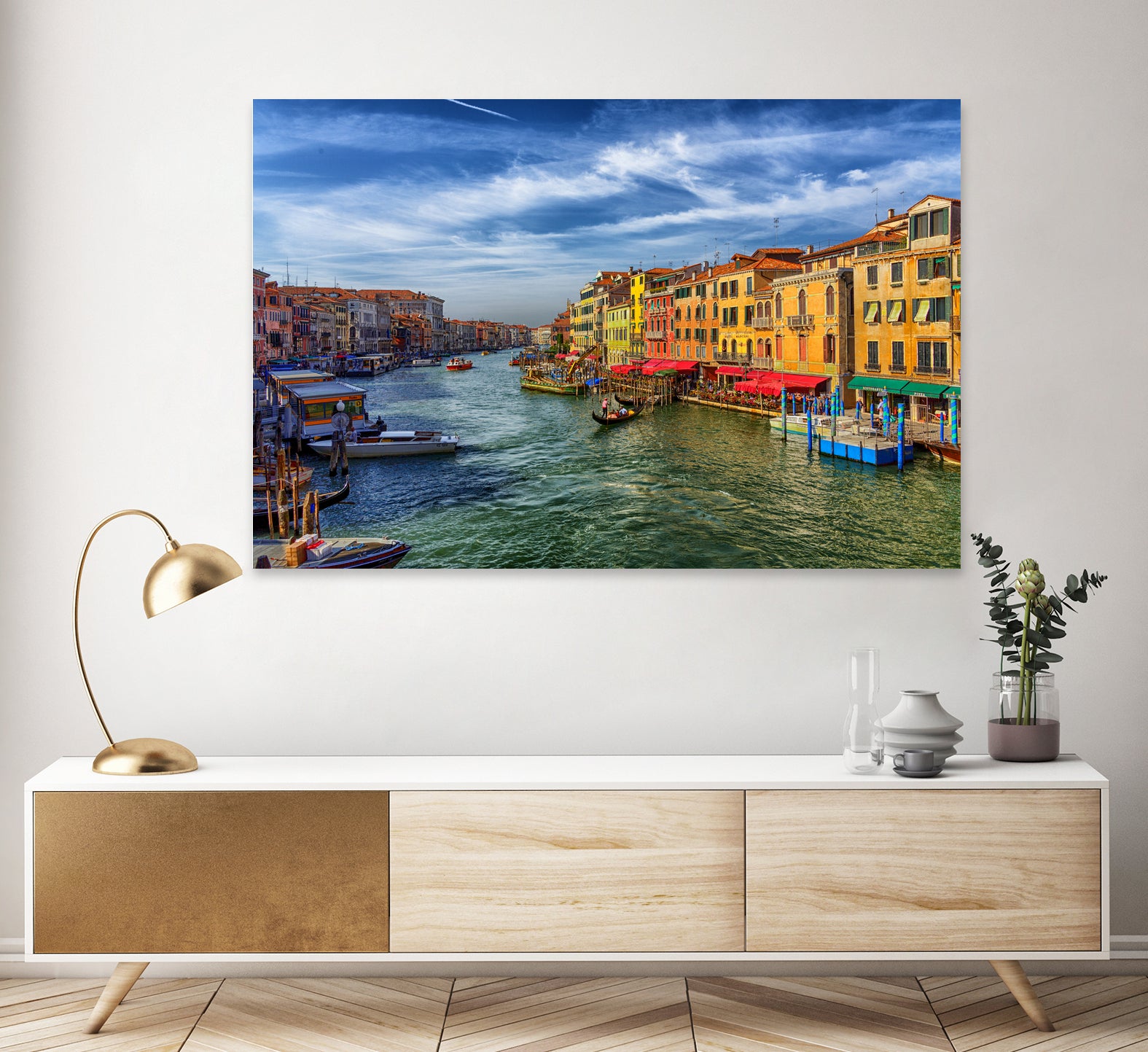 Grand Canal from Rialto Bridge by Darryl Brooks on GIANT ART - blue photo manipulation