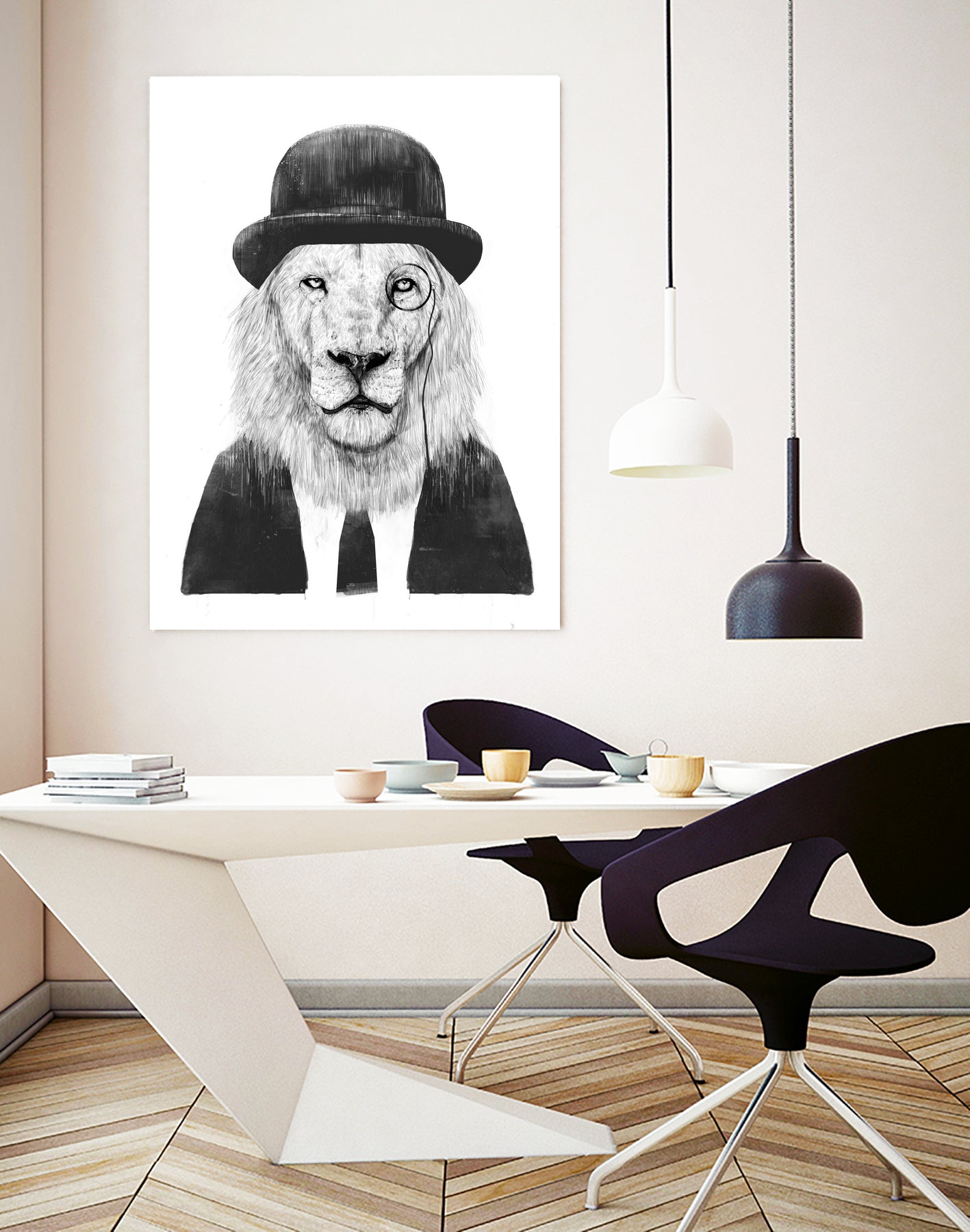 Sir Lion by Solti Balázs on GIANT ART - white digital drawing