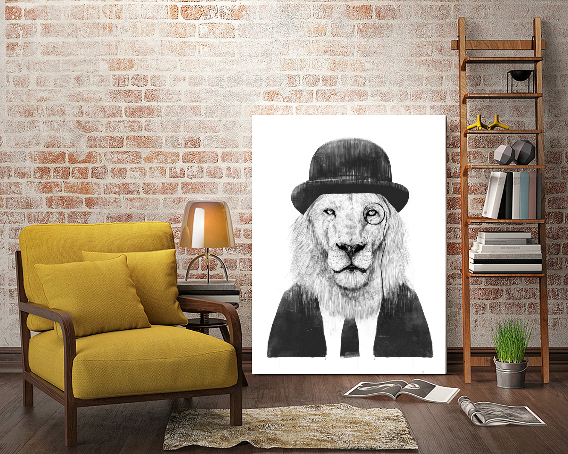 Sir Lion by Solti Balázs on GIANT ART - white digital drawing