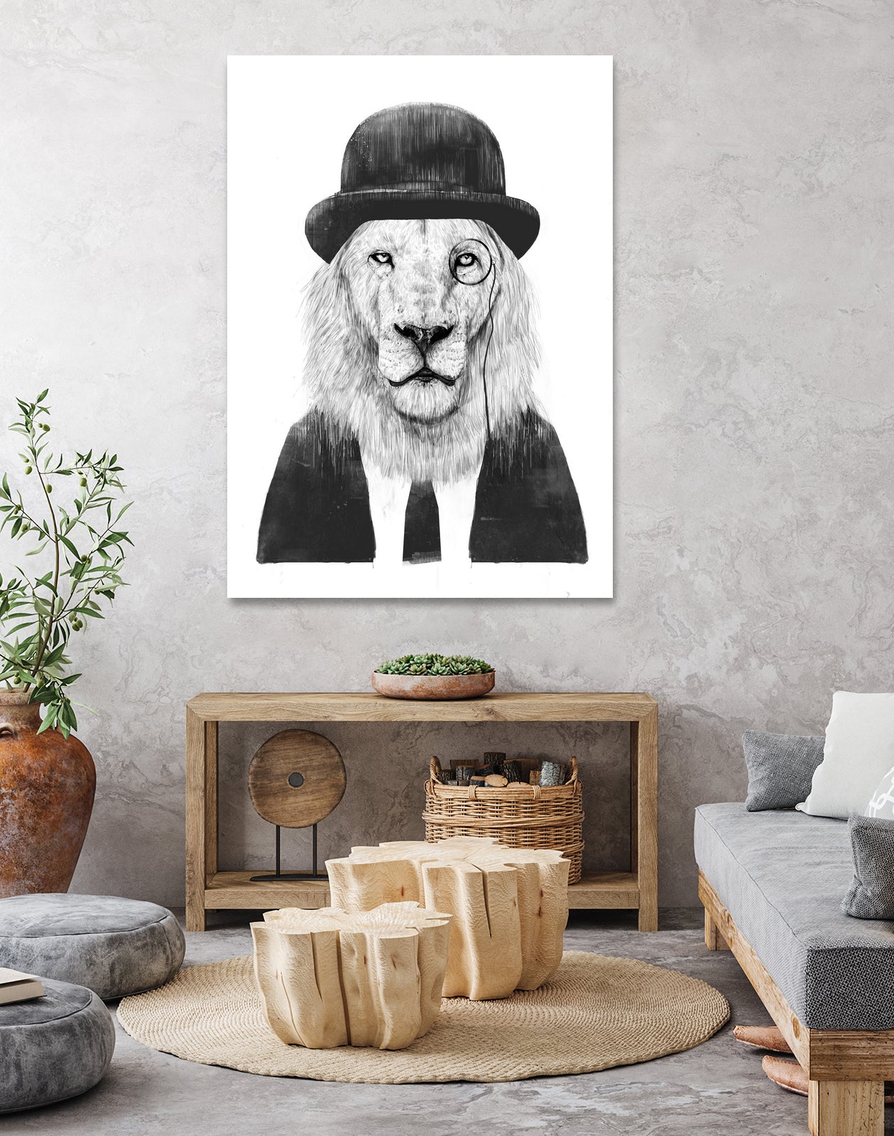 Sir Lion by Solti Balázs on GIANT ART - white digital drawing
