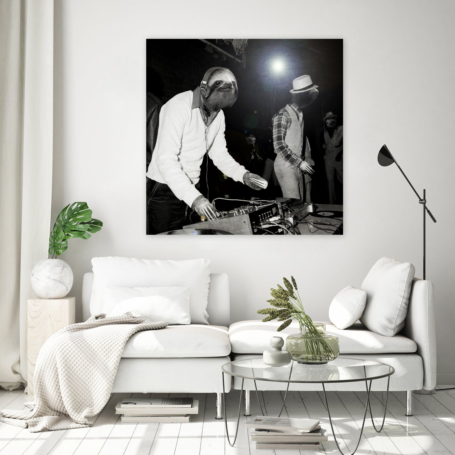 Last Night A Sloth Saved My Life by Luigi Tarini on GIANT ART - black photo manipulation