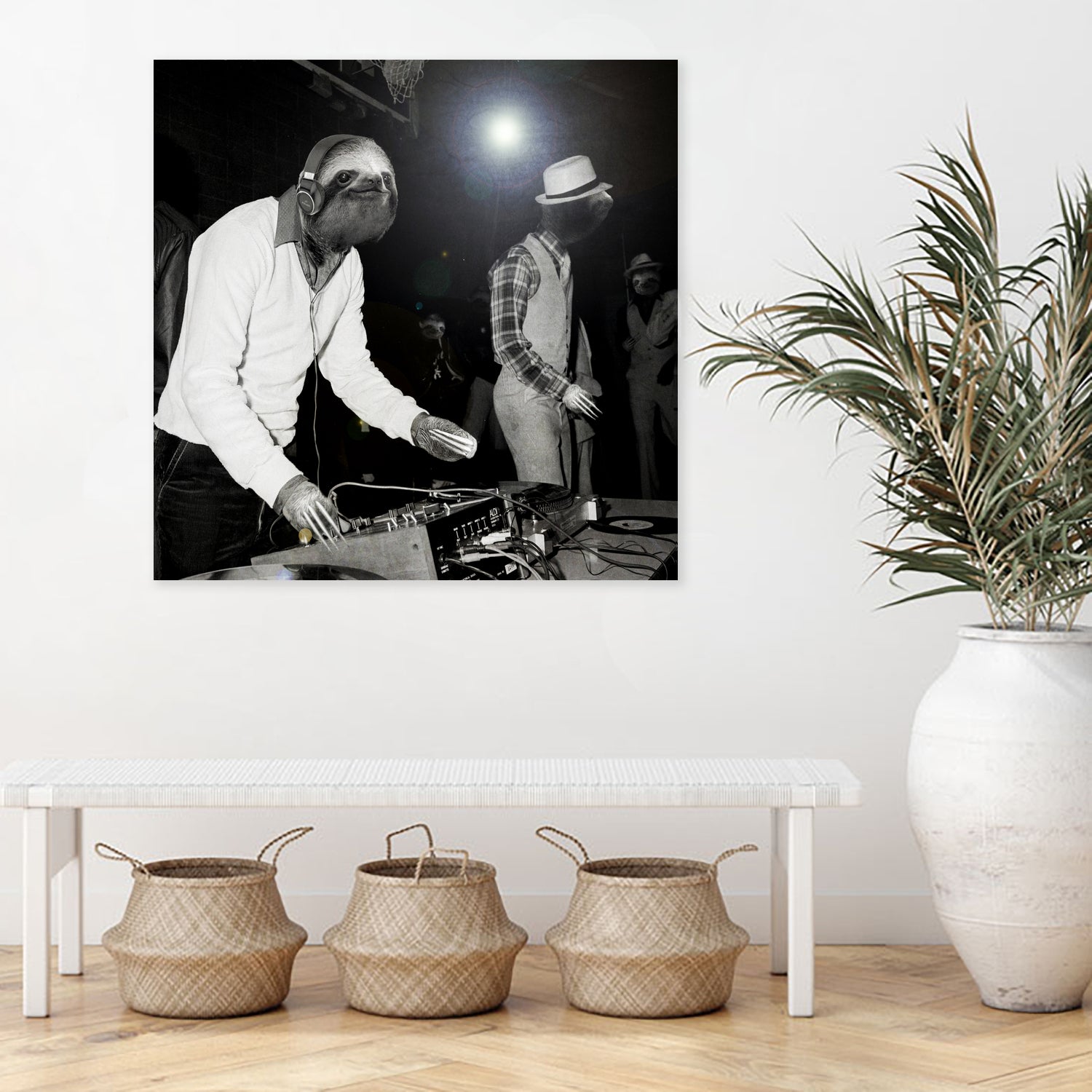 Last Night A Sloth Saved My Life by Luigi Tarini on GIANT ART - black photo manipulation