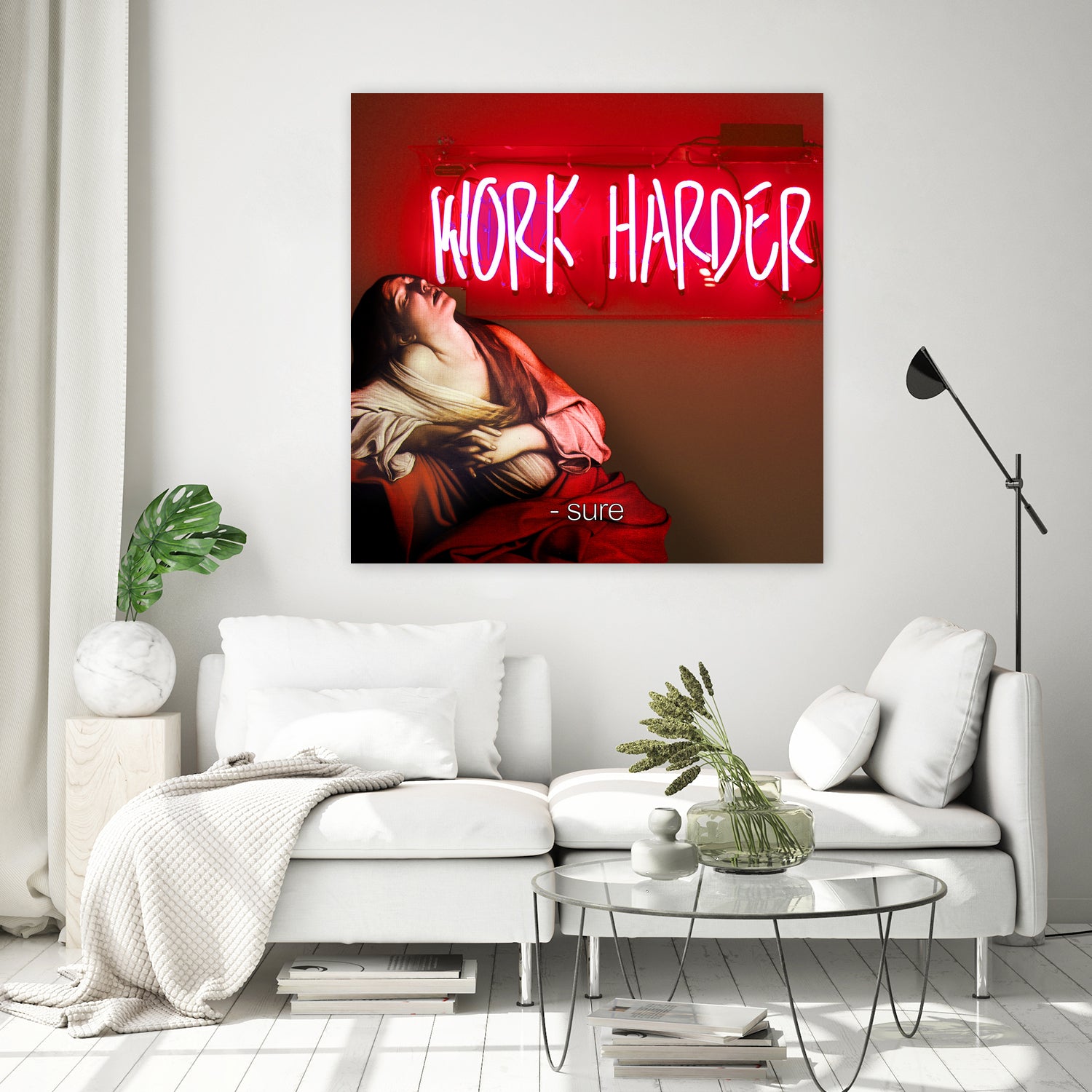 Work Harder by Mehmet Geren on GIANT ART - red photo manipulation