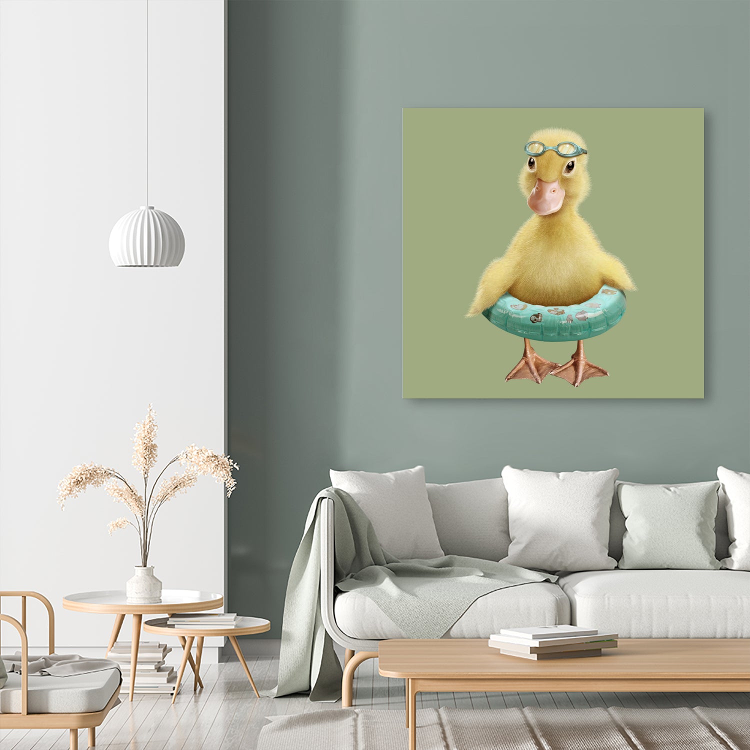DUCK by JUMALI KATANI on GIANT ART - green digital painting