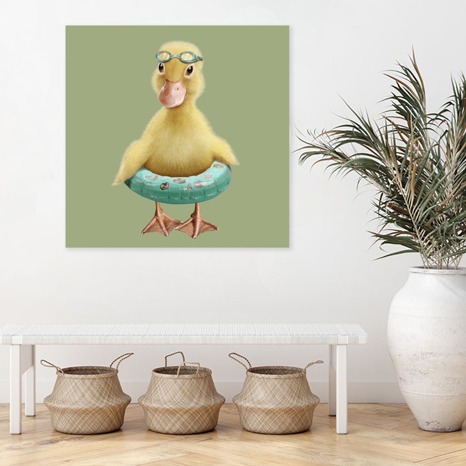 DUCK by JUMALI KATANI on GIANT ART - green digital painting