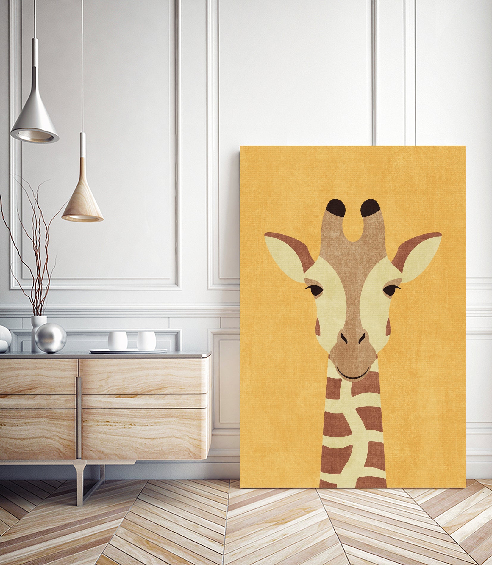FAUNA / Giraffe by Daniel Coulmann on GIANT ART - yellow digital painting