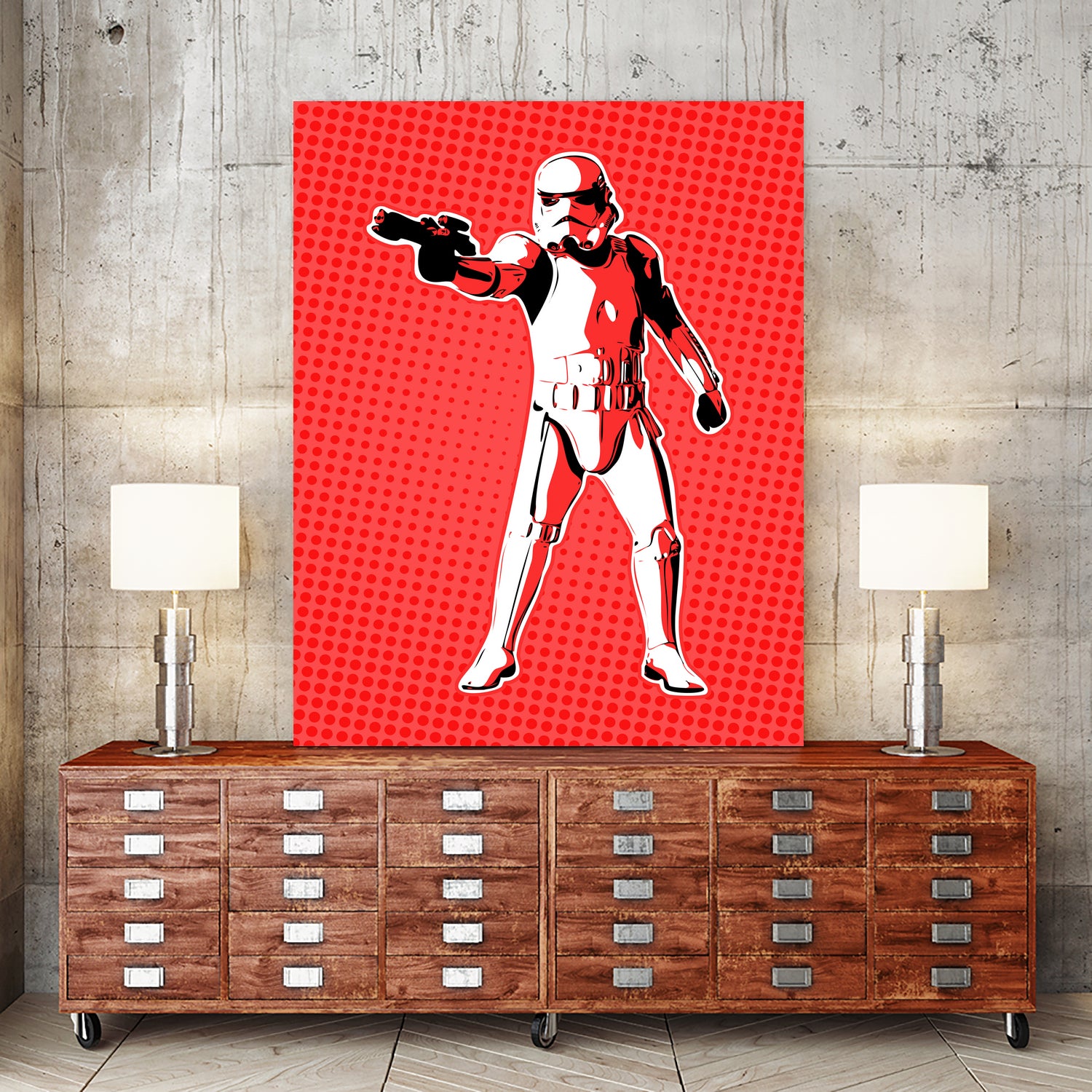 Stormtrooper | Pop Art by William Cuccio on GIANT ART - red digital painting