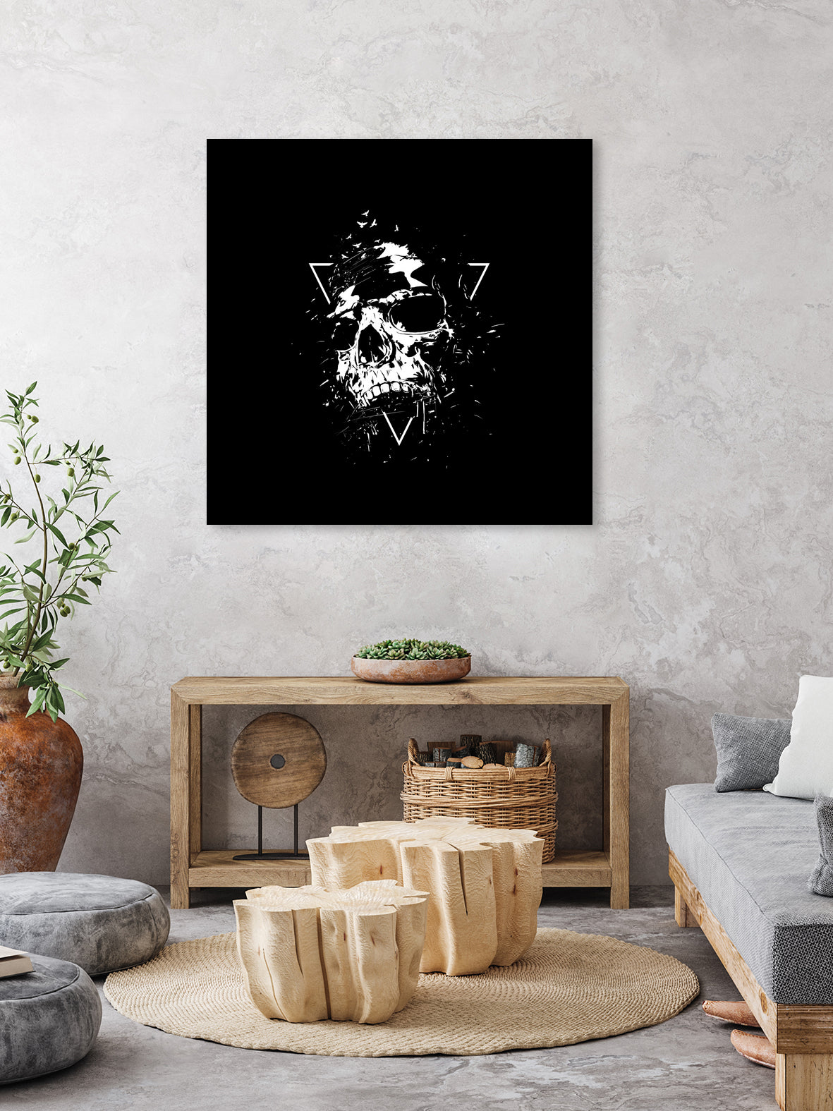 Skull X (bw) by Solti Balázs on GIANT ART - black digital painting