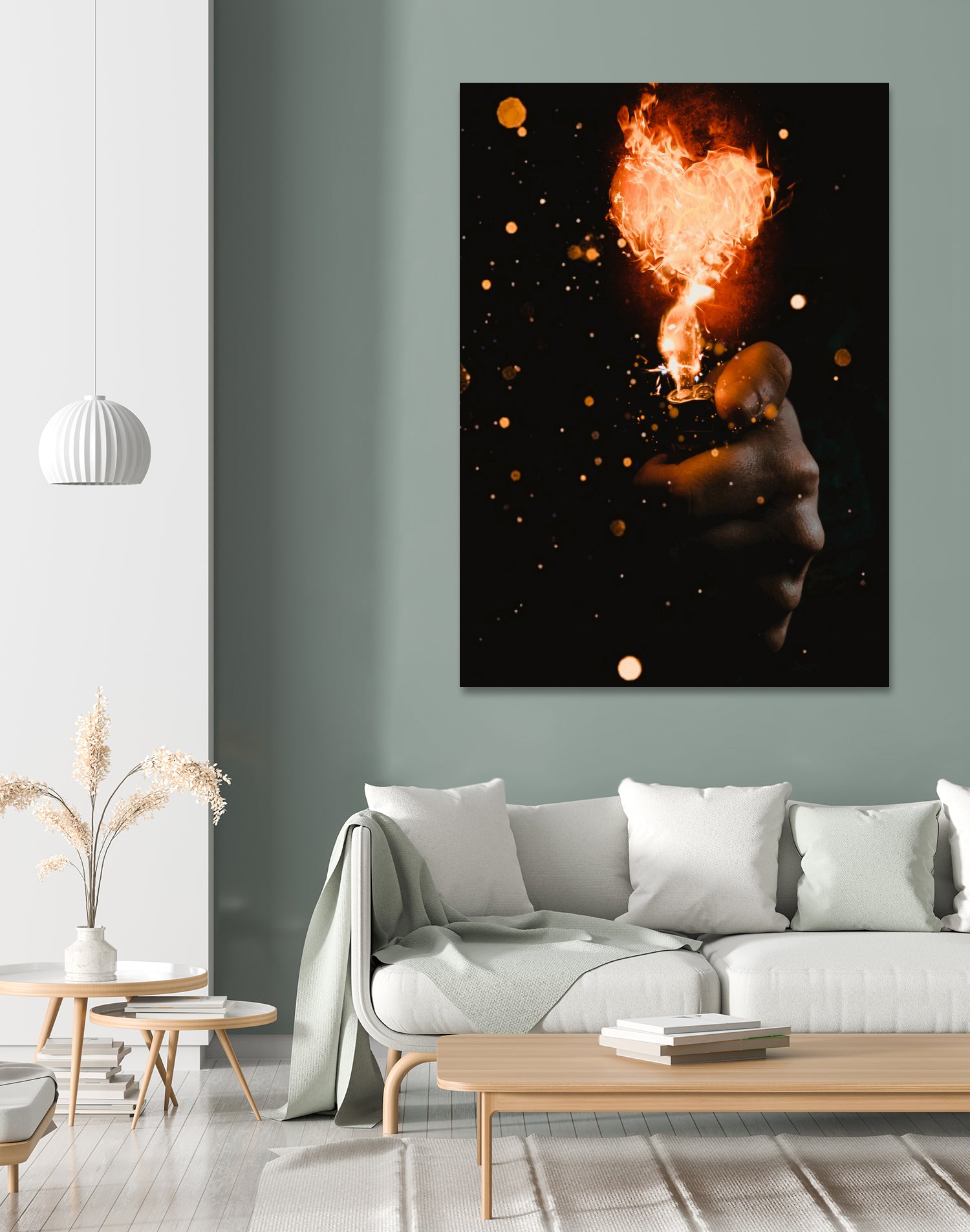 Heart On Fire by GEN Z by Rigaud Mickaël on GIANT ART - orange photo illustration