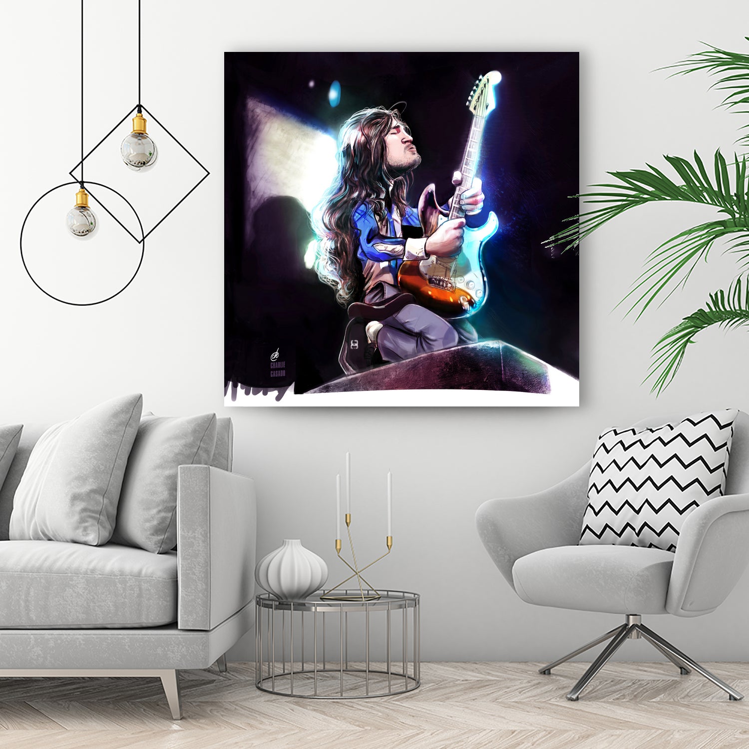 Frusciante Slane Castle by Charlie Casado on GIANT ART - black digital drawing