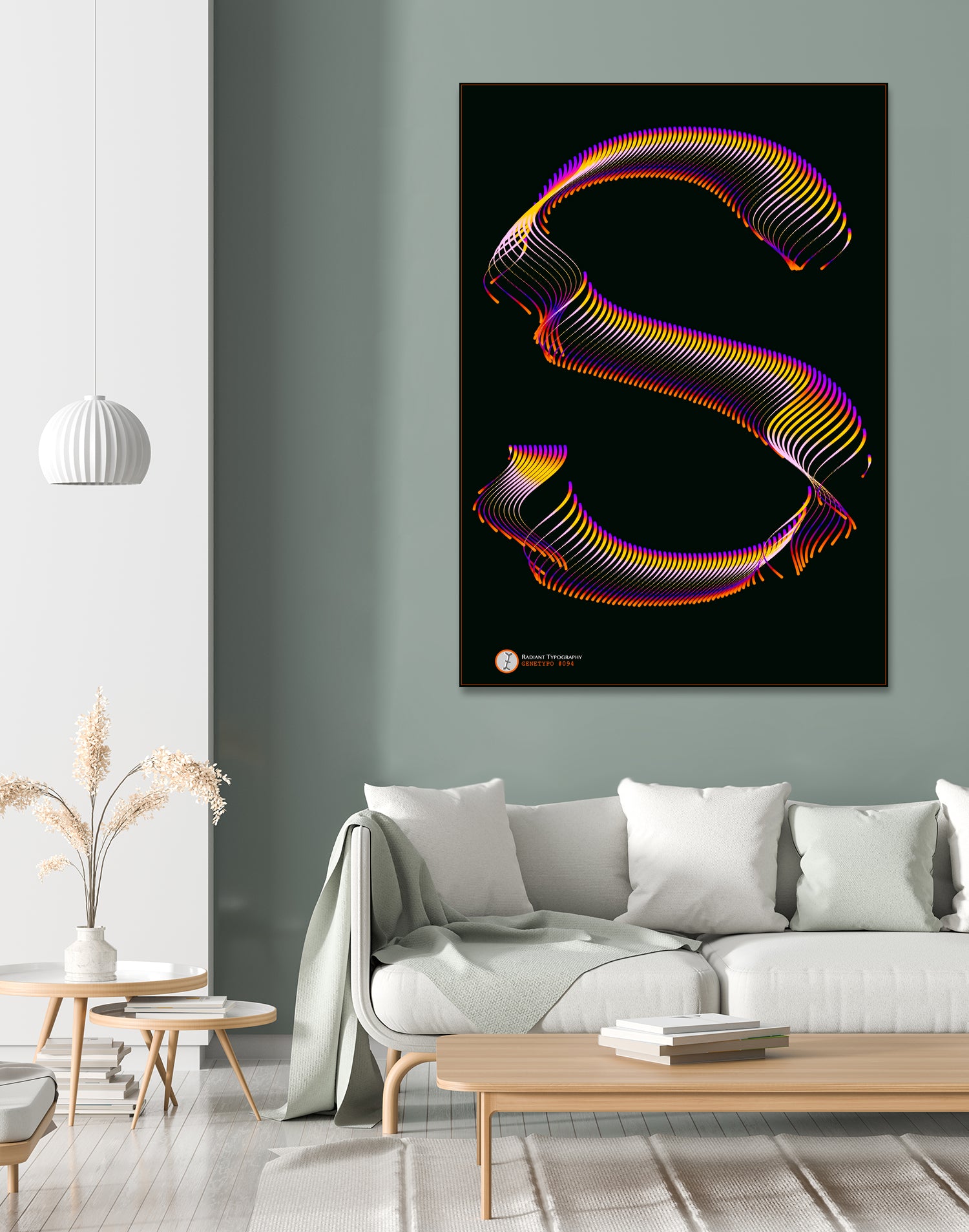 S - RADIANT GENETYPO #094 v01 by Toni Mitjanit on GIANT ART - black typography