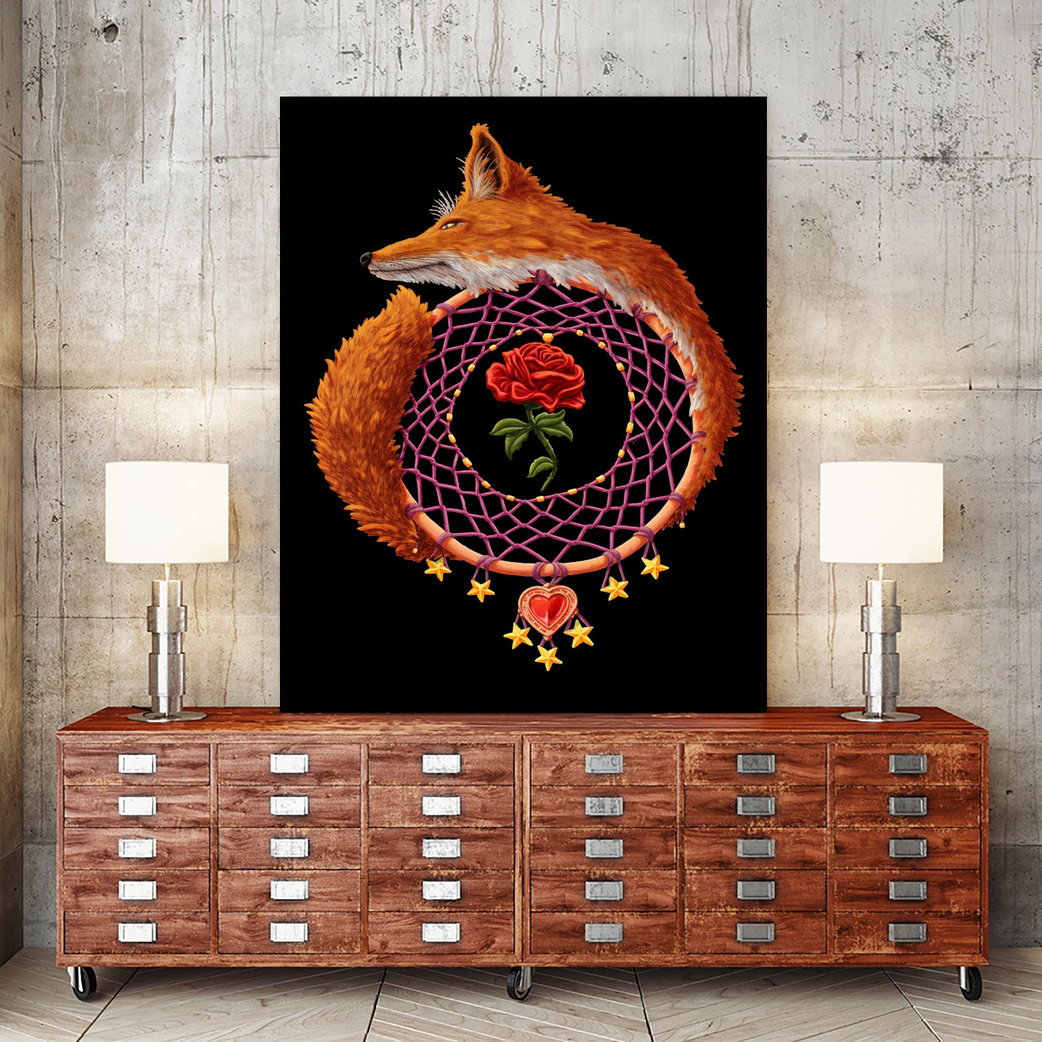 The Little Prince Dreamcatcher by Diogo Veríssimo on GIANT ART - orange digital painting