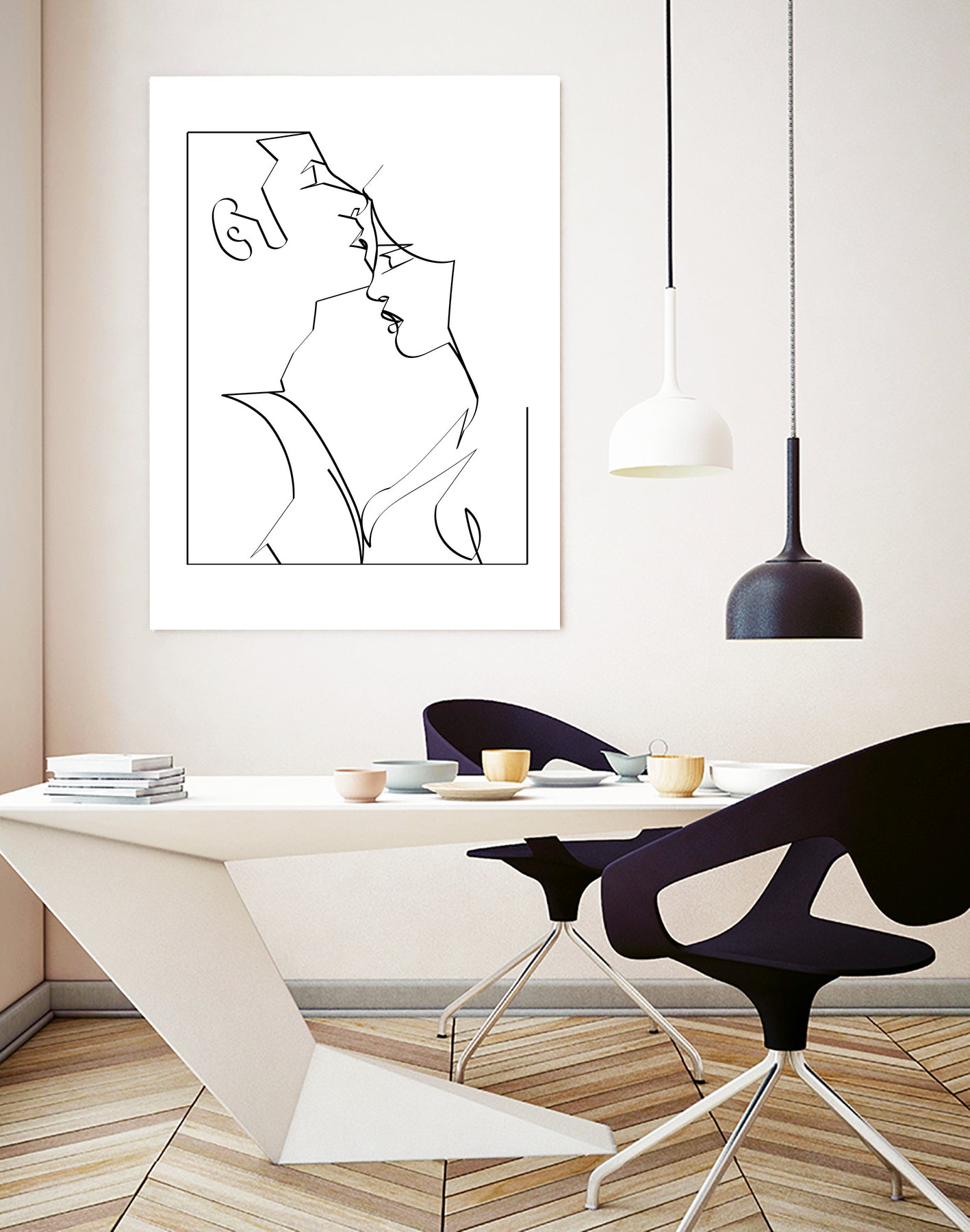 kiss her good night by Kiki Castel on GIANT ART - black digital drawing
