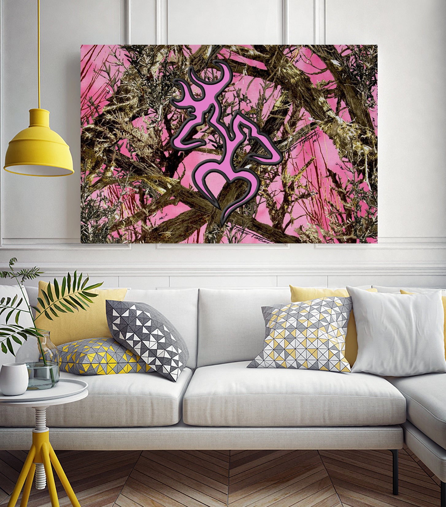 Pink browning deer glitter camo by Retno Asih Mustakimah on GIANT ART - pink vector illustration