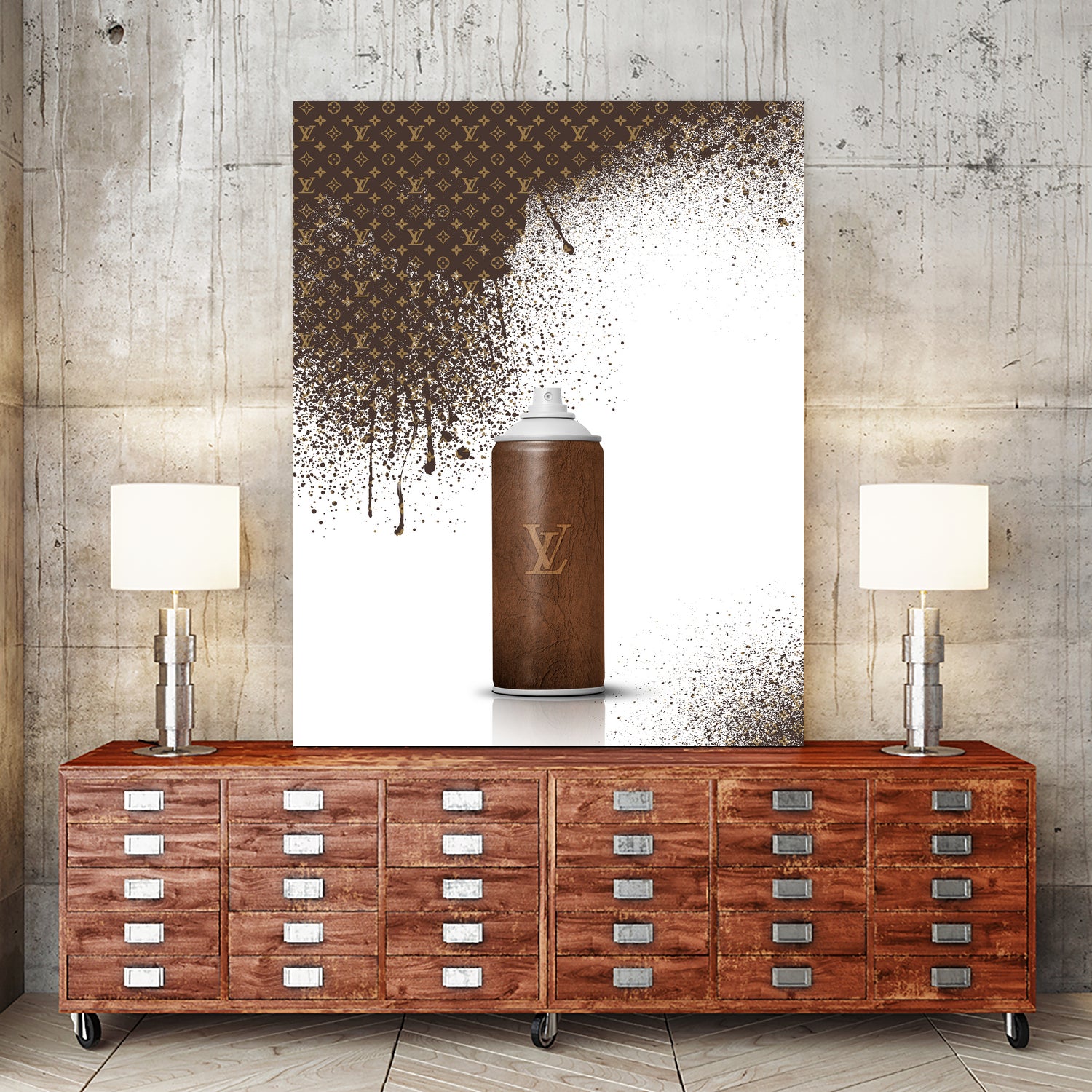 Louis Vuitton Spray Paint by Alexandre Venancio on GIANT ART - black digital painting