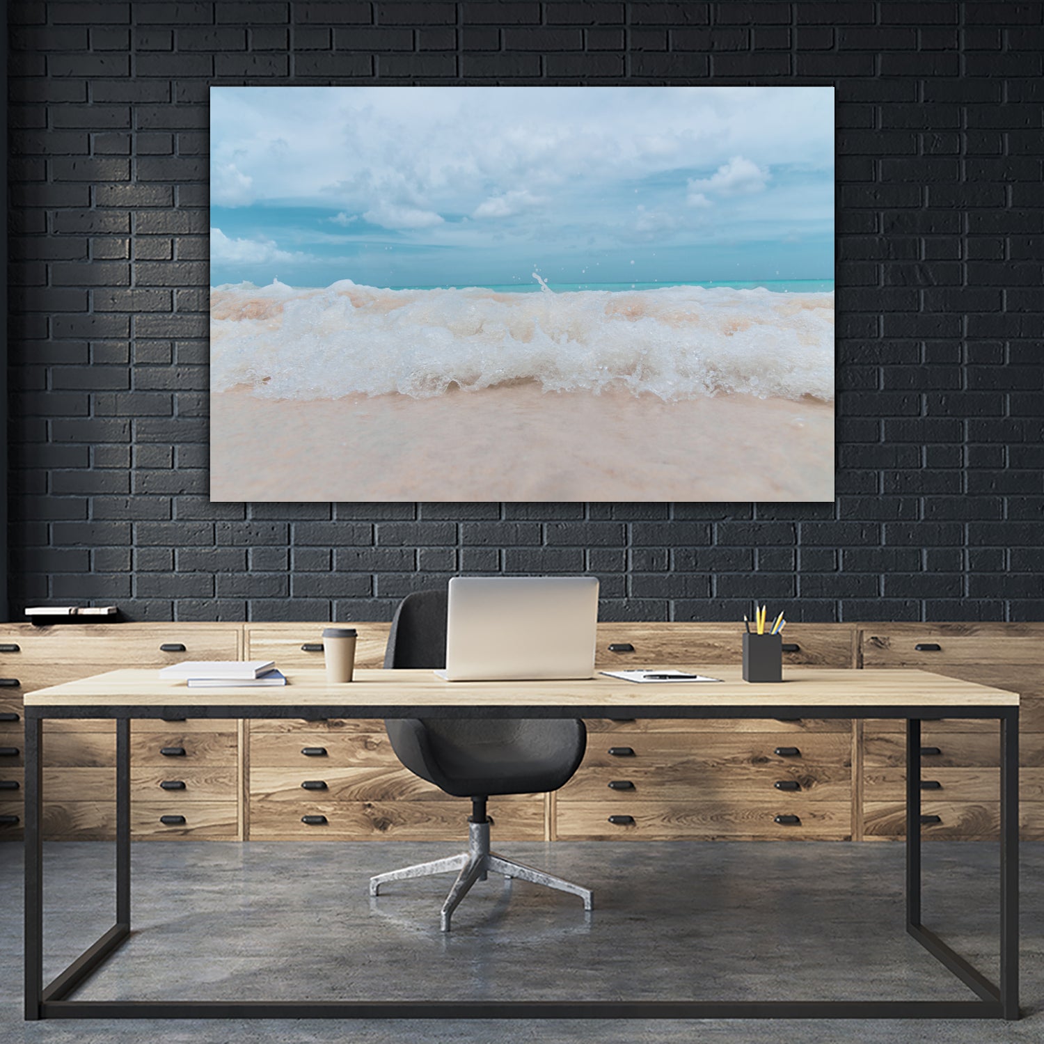 Caribbean Rush 1 by ©AnitasBellasArt on GIANT ART - blue coastal