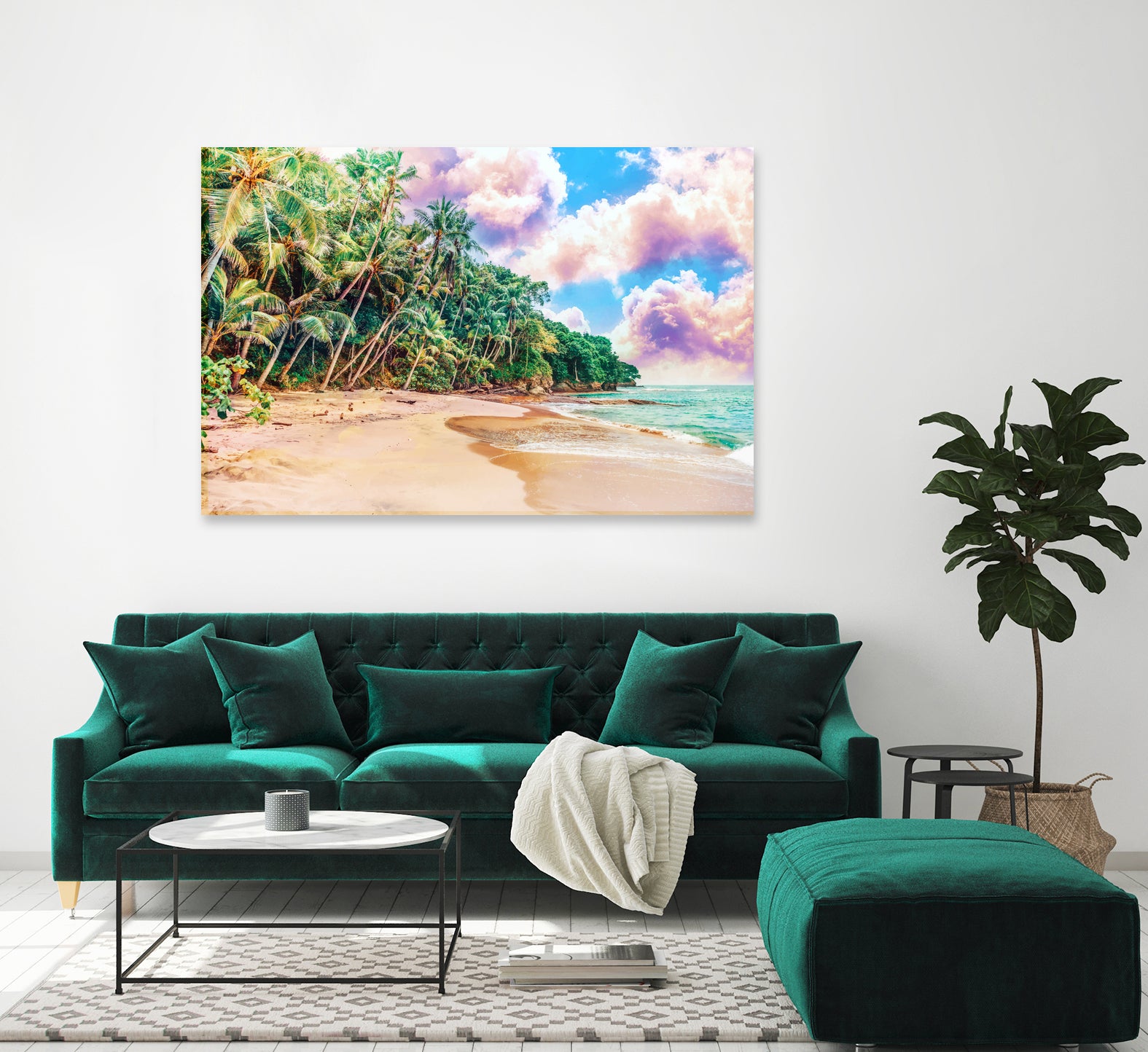 Beach Now by Uma Gokhale on GIANT ART - green photo illustration