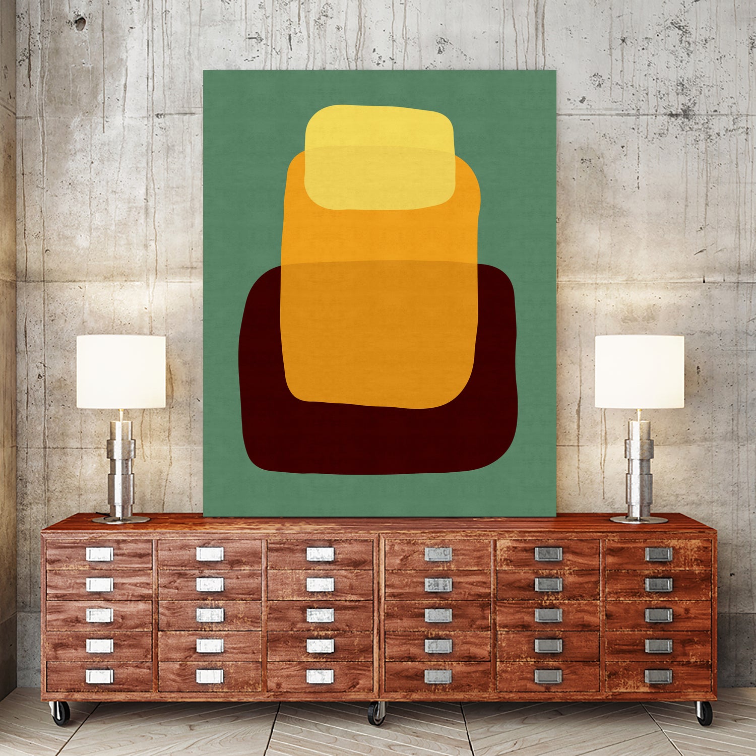 Abstract XII by Vitor Costa on GIANT ART - yellow digital painting