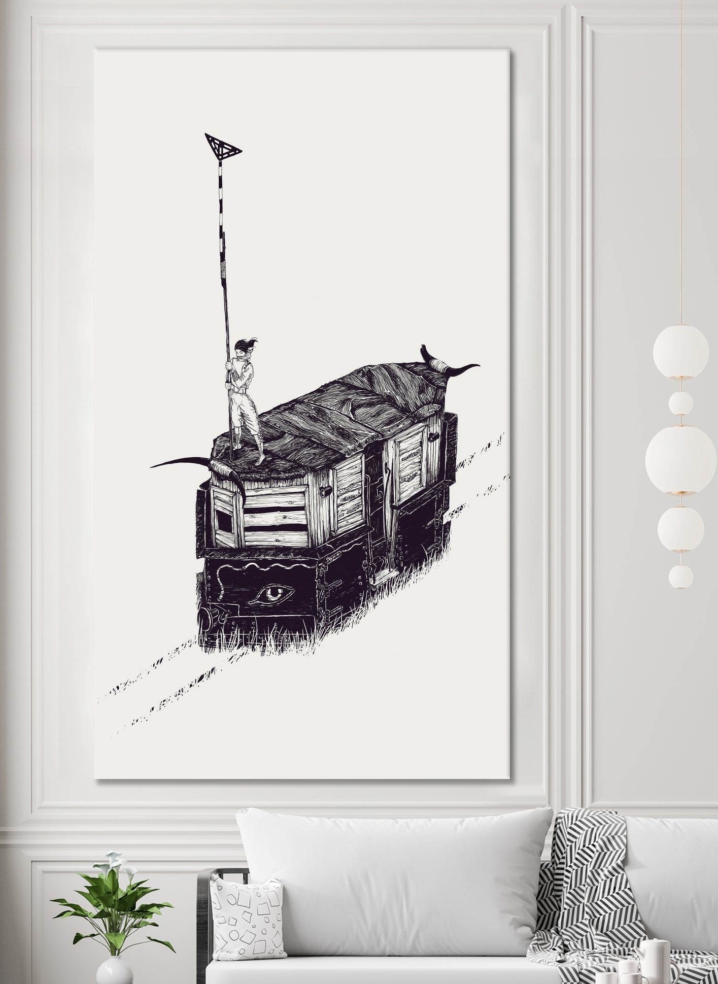 Knife Down, Wings Open by Anton Marrast on GIANT ART - black digital drawing