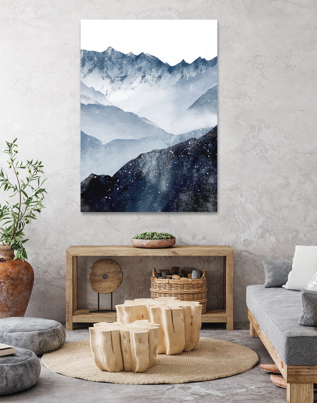 Himalaya by Tomasz Dąbek on GIANT ART - blue digital painting