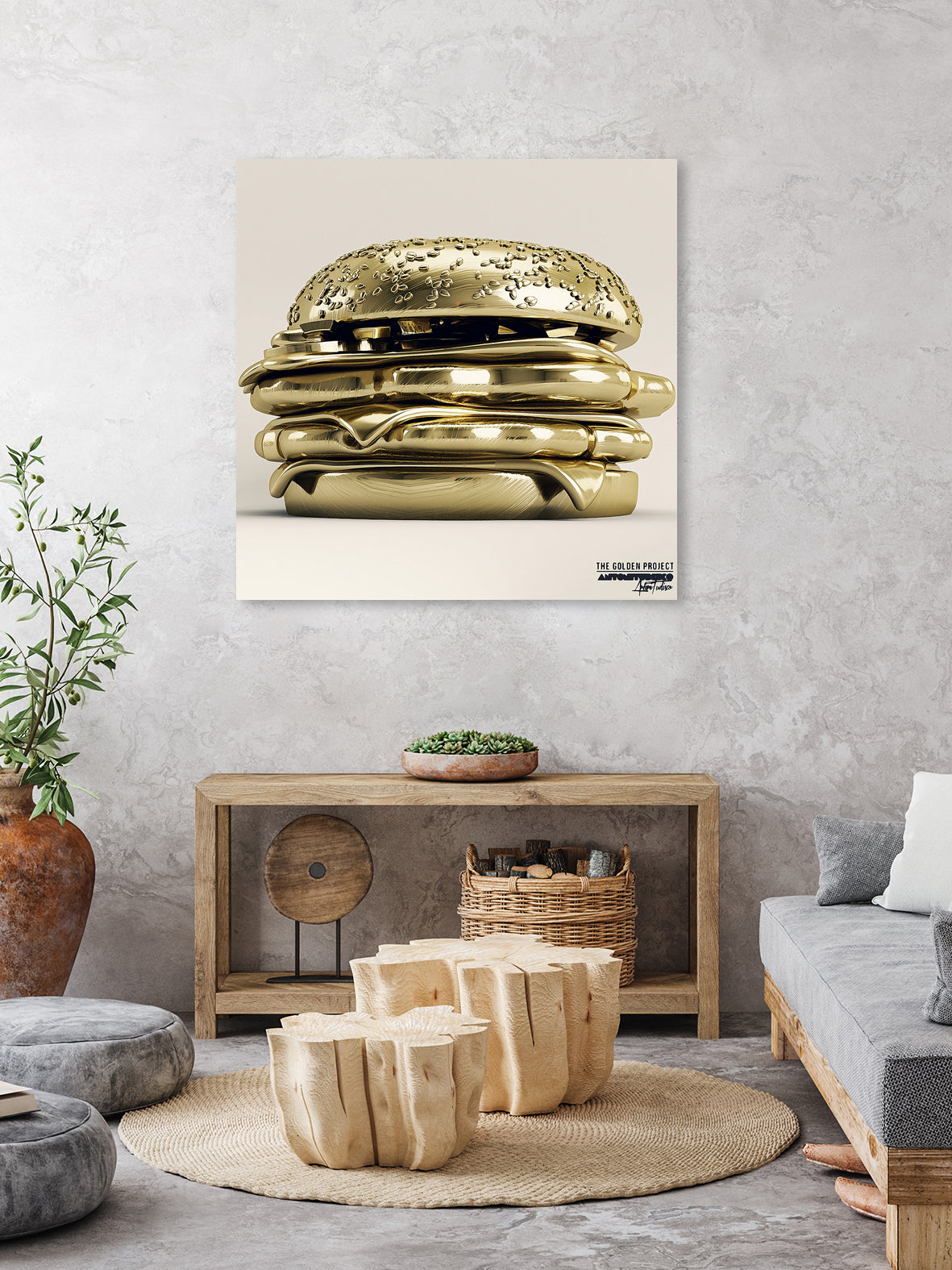 Golden Burger by Antoni Tudisco on GIANT ART - 3d art