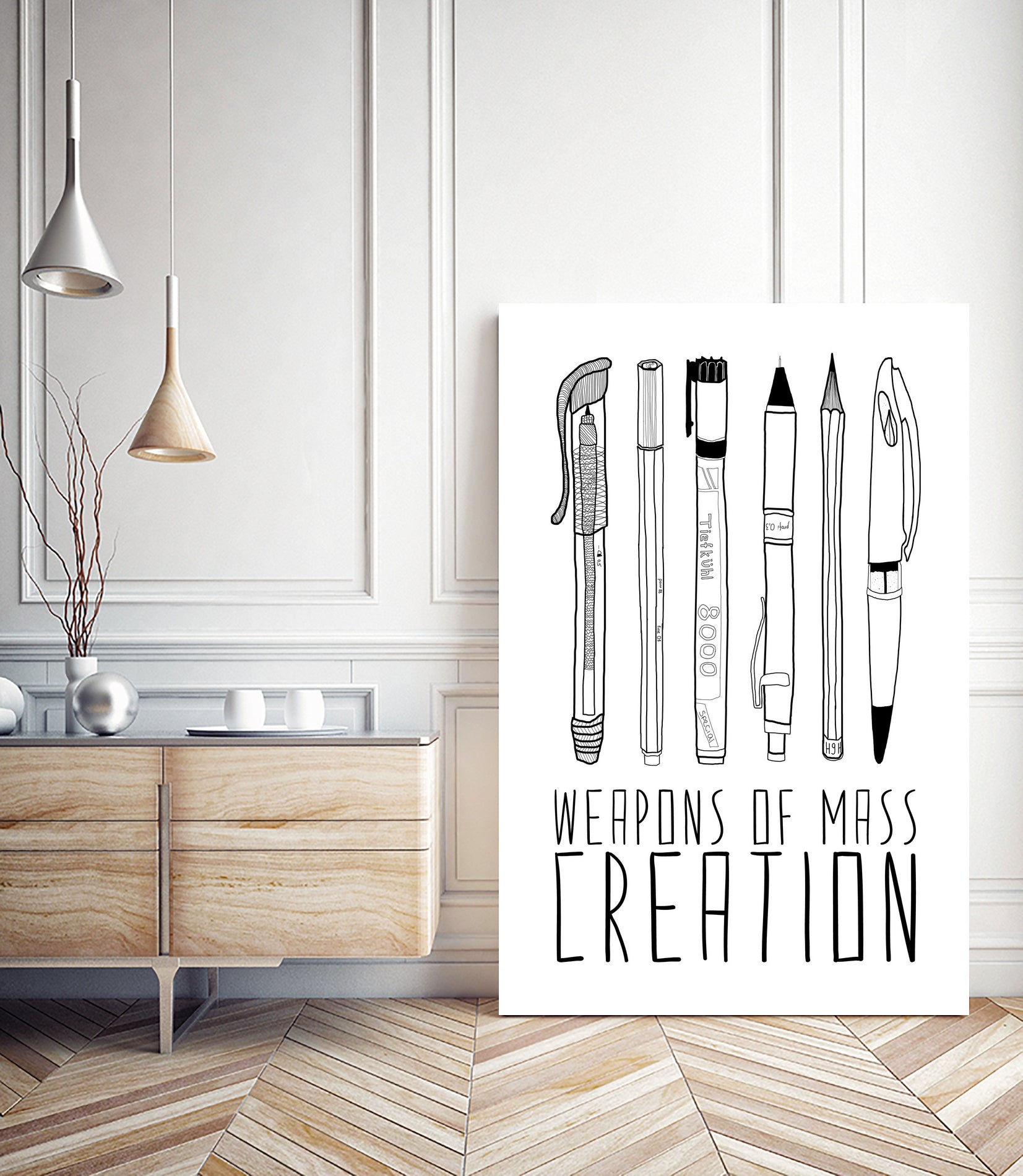 WEAPONS OF MASS CREATION by Bianca Green on GIANT ART - black typography