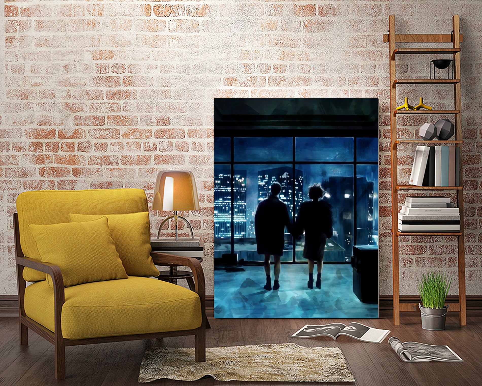 Fight Club by Dmitry Belov on GIANT ART - blue digital painting