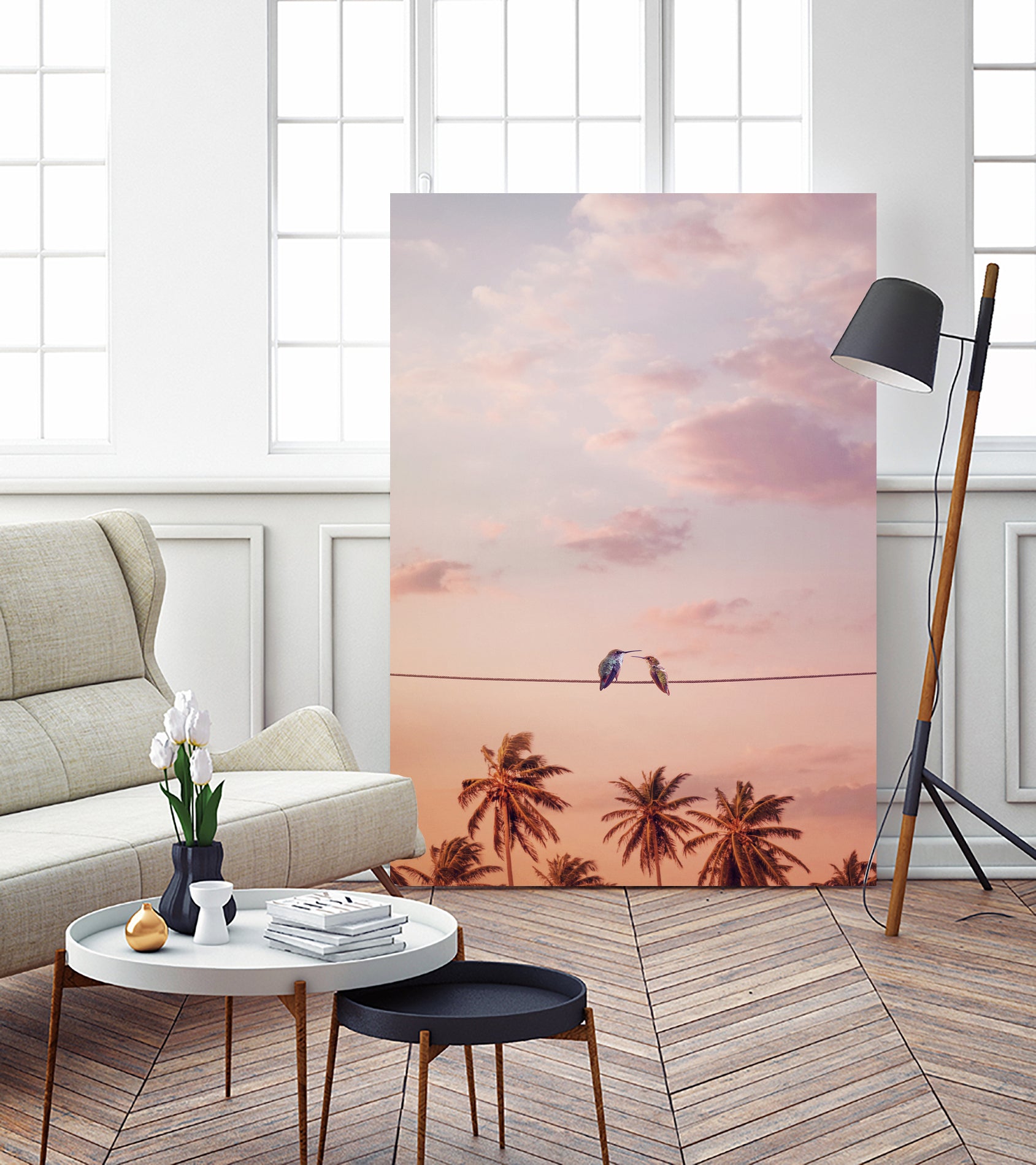 HUMMINGBIRDS by Jonas Loose on GIANT ART - orange photo manipulation