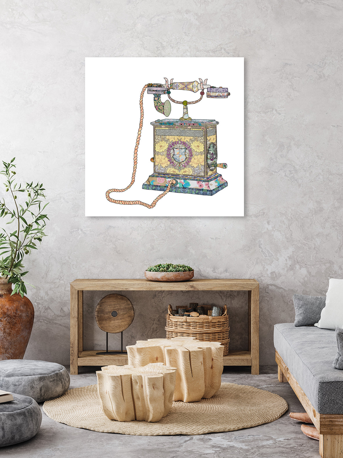 Waiting For Your Call Since 1896 by Bianca Green on GIANT ART - yellow digital drawing