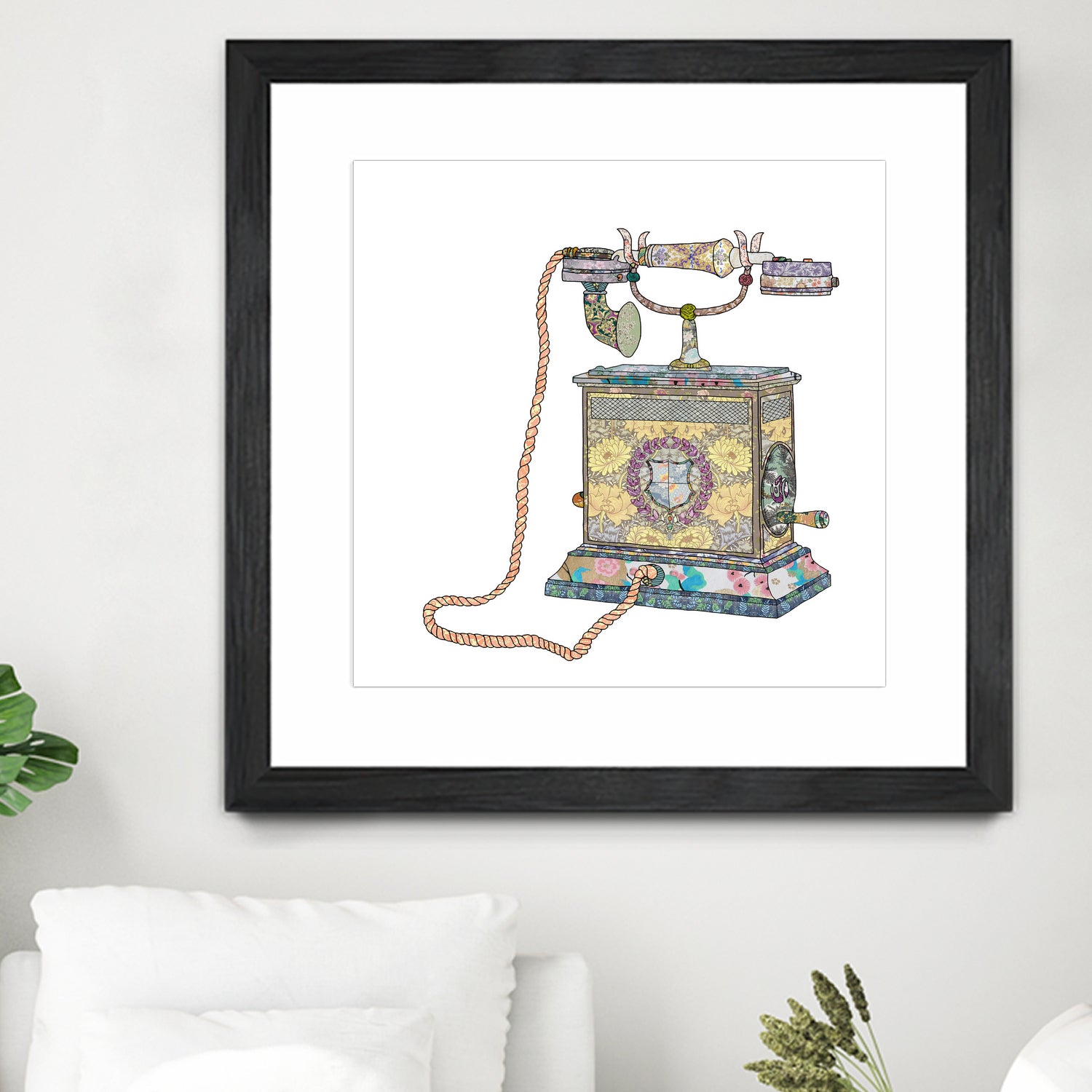 Waiting For Your Call Since 1896 by Bianca Green on GIANT ART - yellow digital drawing