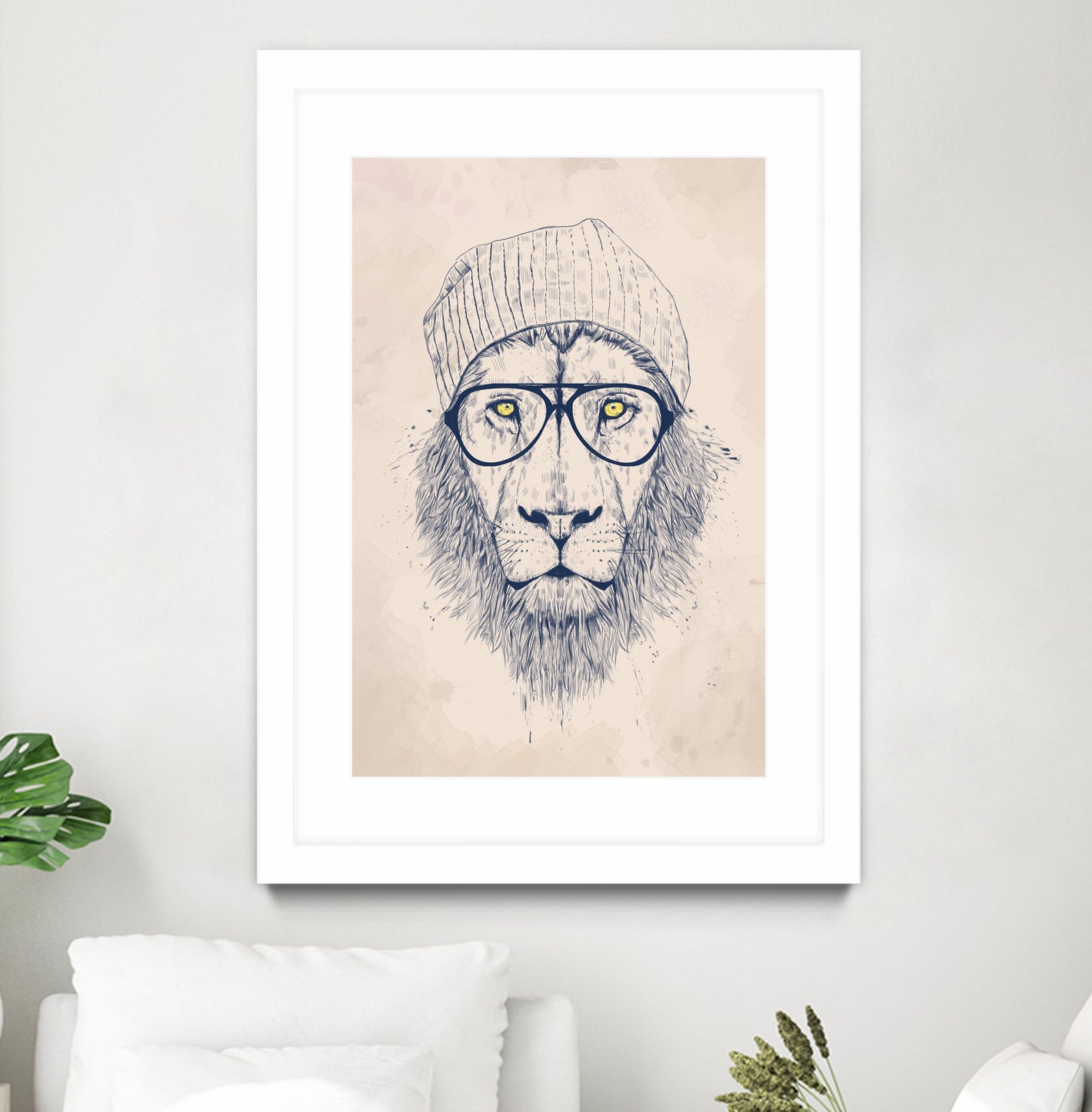 Cool lion by Solti Balázs on GIANT ART - brown digital painting