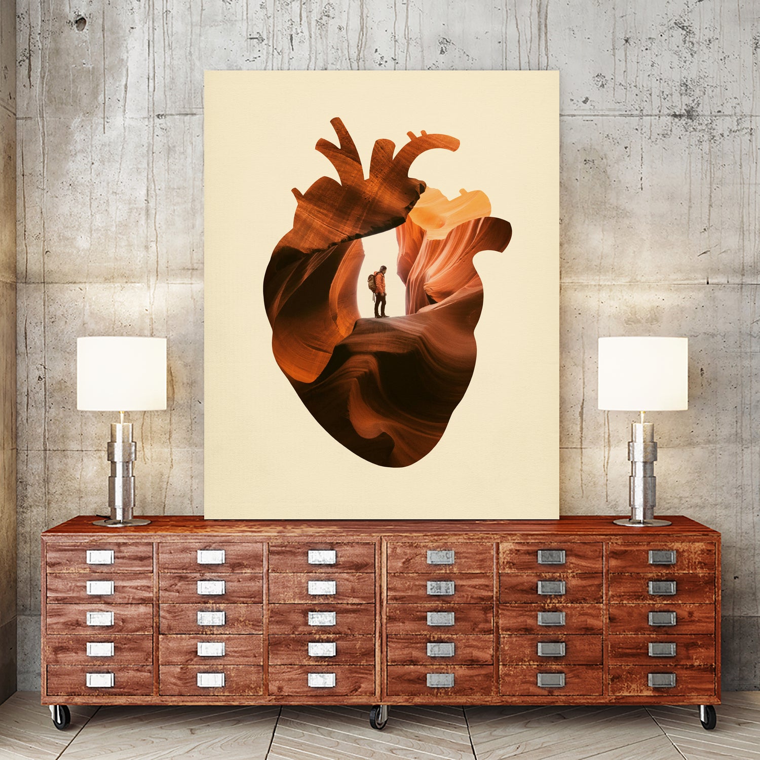 Heart Explorer by Enkel Dika on GIANT ART - orange photo manipulation