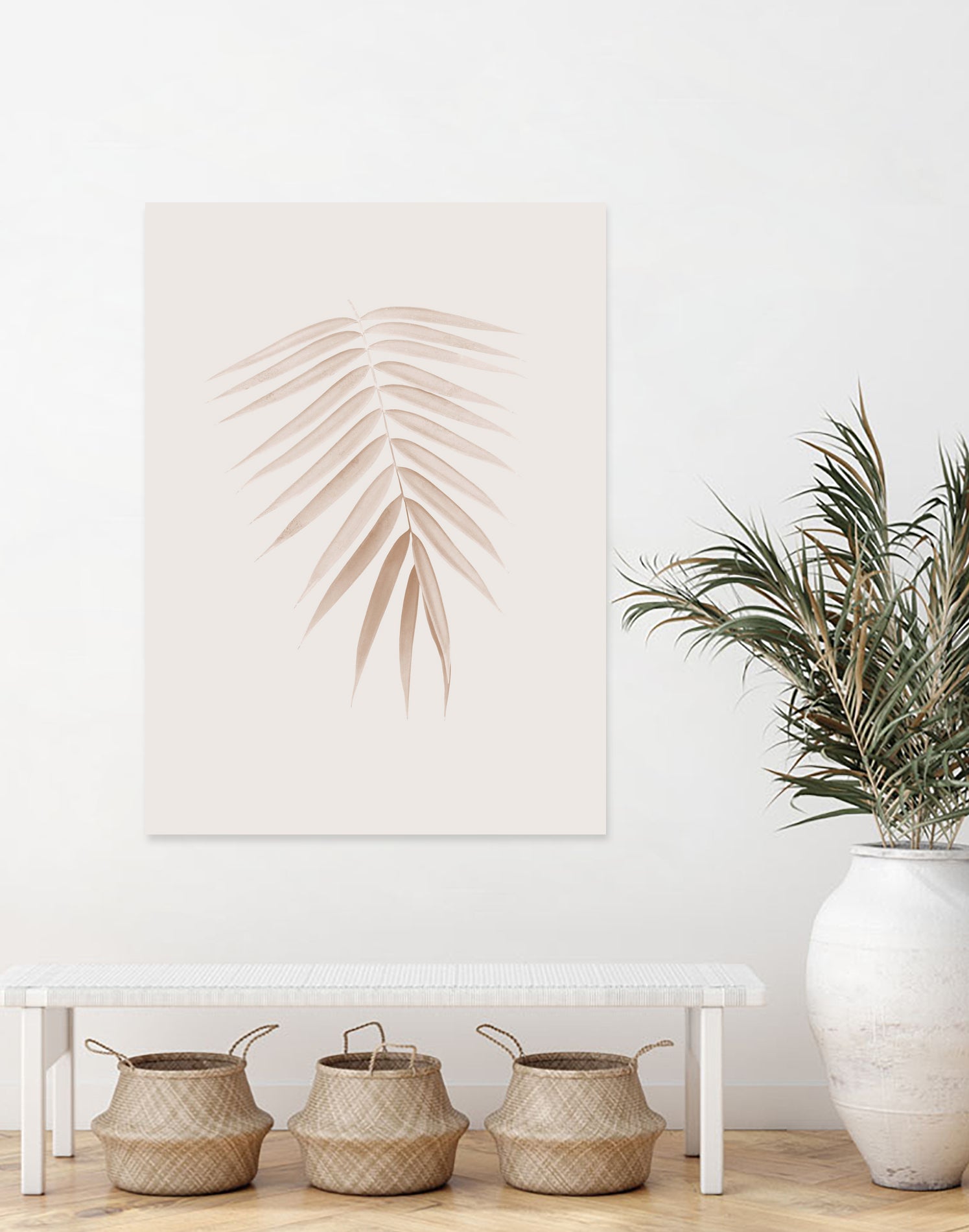 Palm Leaf Finesse #1 #minimal #tropical #decor #art by Anita & Bella Jantz on GIANT ART - brown photo illustration