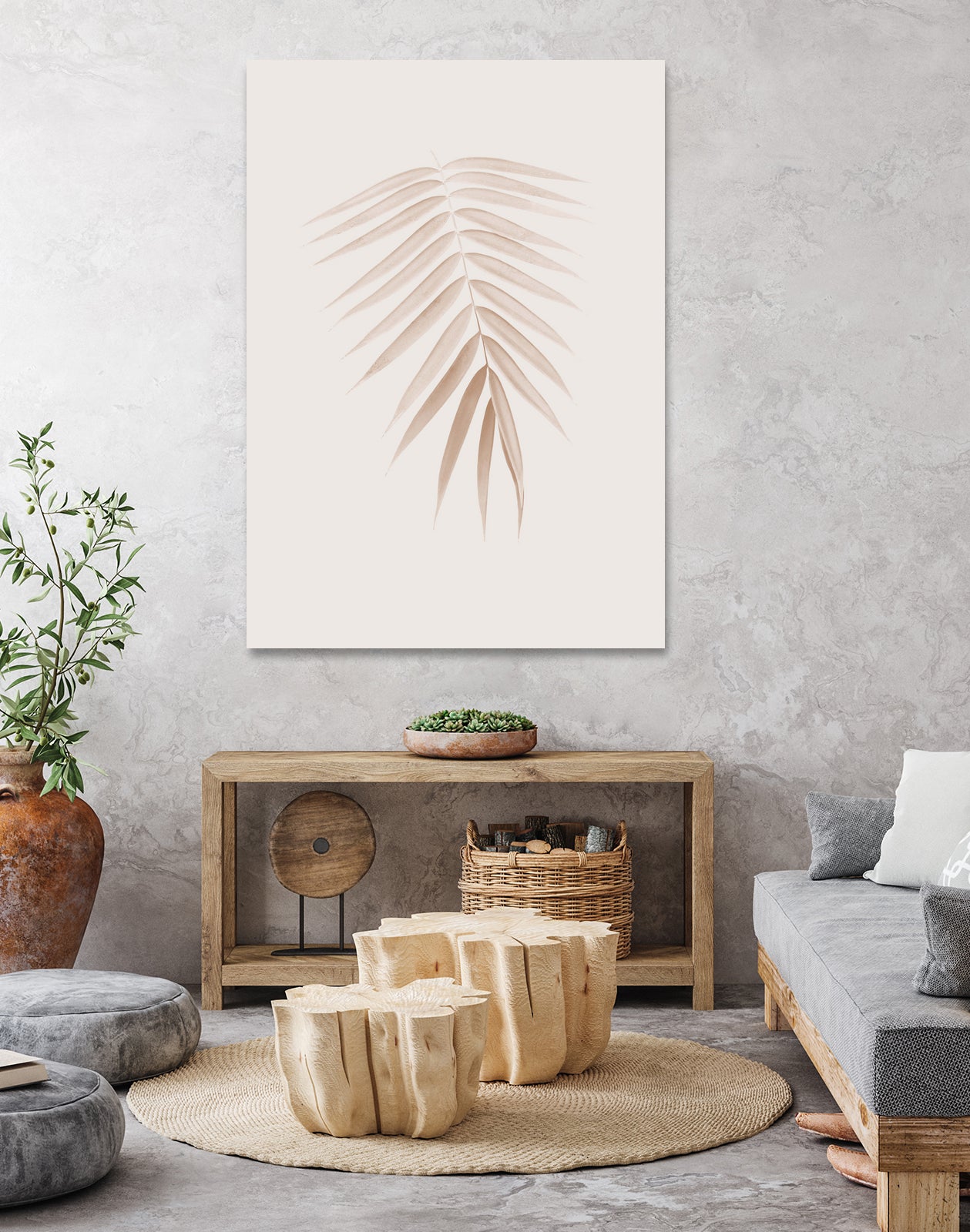 Palm Leaf Finesse #1 #minimal #tropical #decor #art by Anita & Bella Jantz on GIANT ART - brown photo illustration