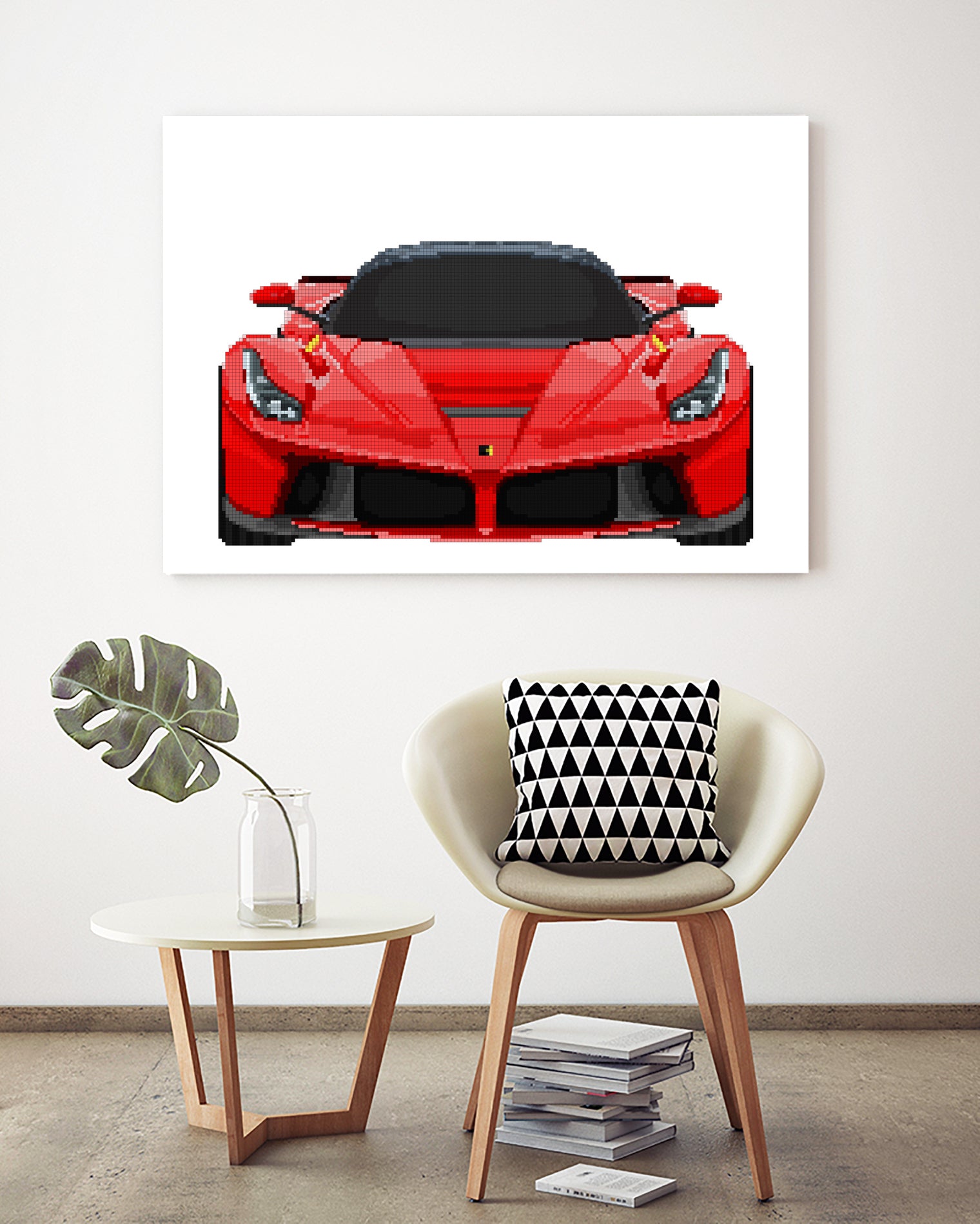 LaFerrari Mosaic by Cristian Mielu on GIANT ART - red digital drawing