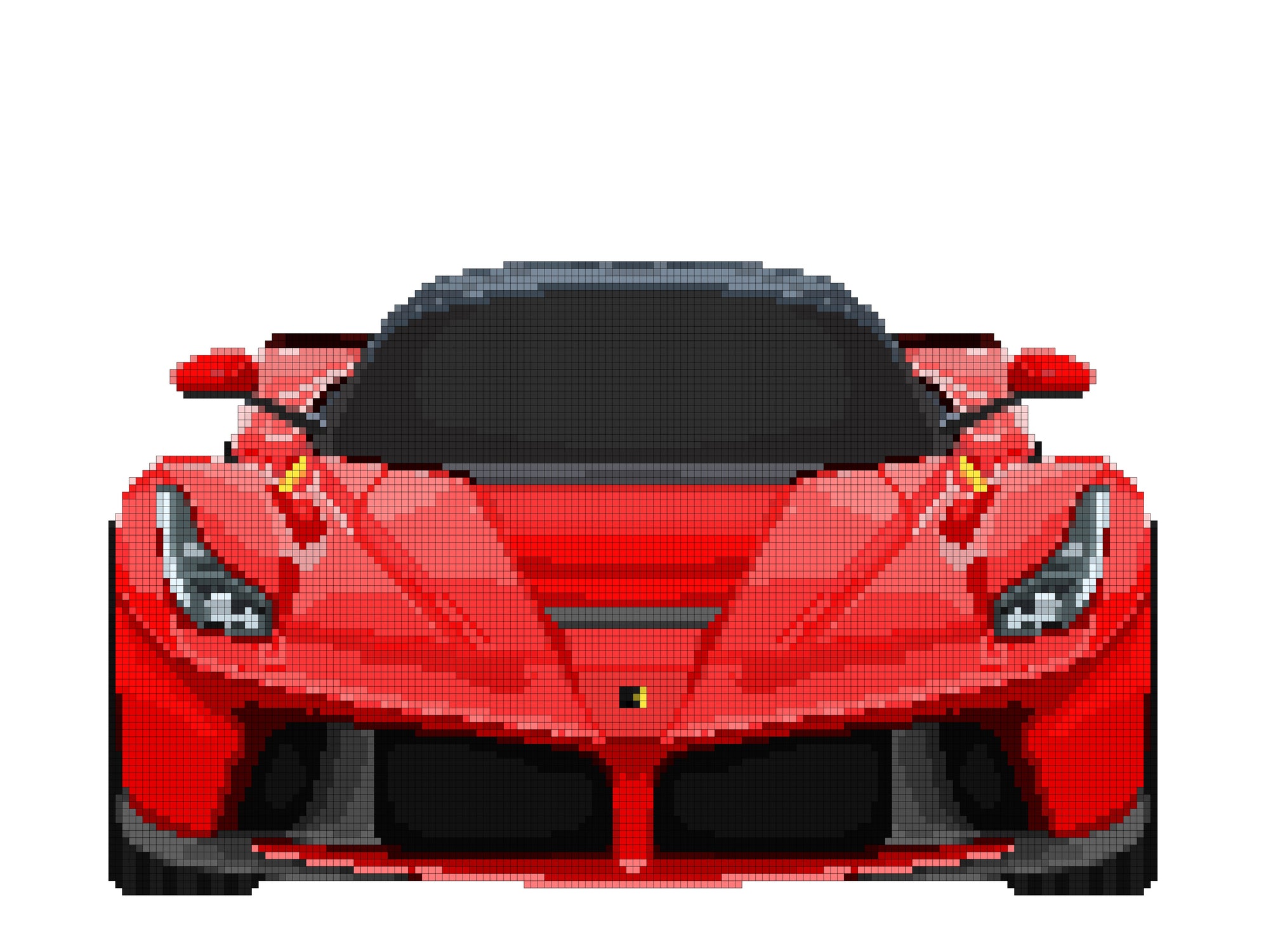 LaFerrari Mosaic by Cristian Mielu on GIANT ART - red digital drawing