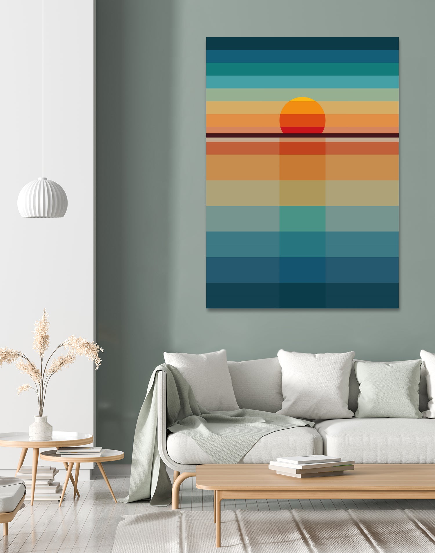 Geometric Sunset by Roland Bánrévi on GIANT ART - yellow vector illustration
