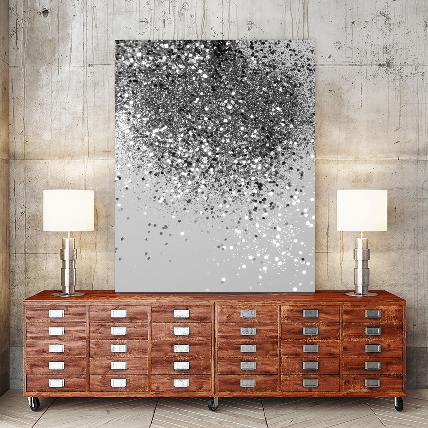 Soft Silver Gray Glitter #1 (Faux Glitter - Photography) by Anita & Bella Jantz on GIANT ART - gray photo illustration