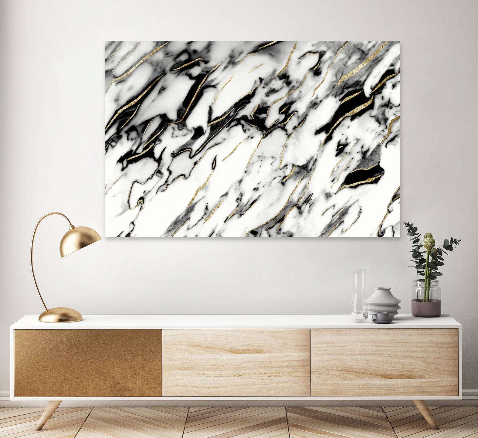 Classic White Marble Gold Foil Glam #1 #marble #decor #art by Anita & Bella Jantz on GIANT ART - white photo illustration