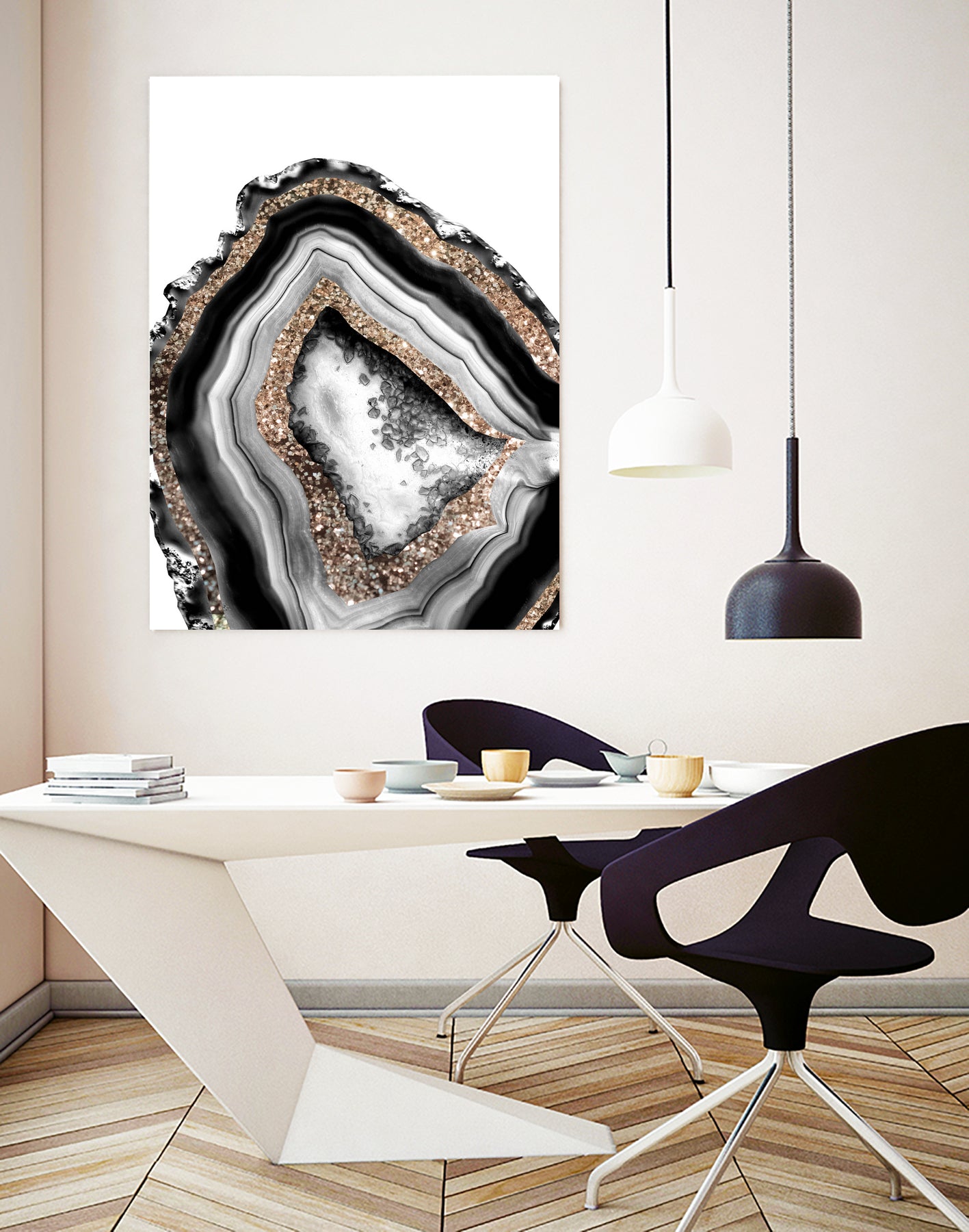 Agate Gold Glitter Glam #1 #gem #decor #art by Anita & Bella Jantz on GIANT ART - gray photo illustration