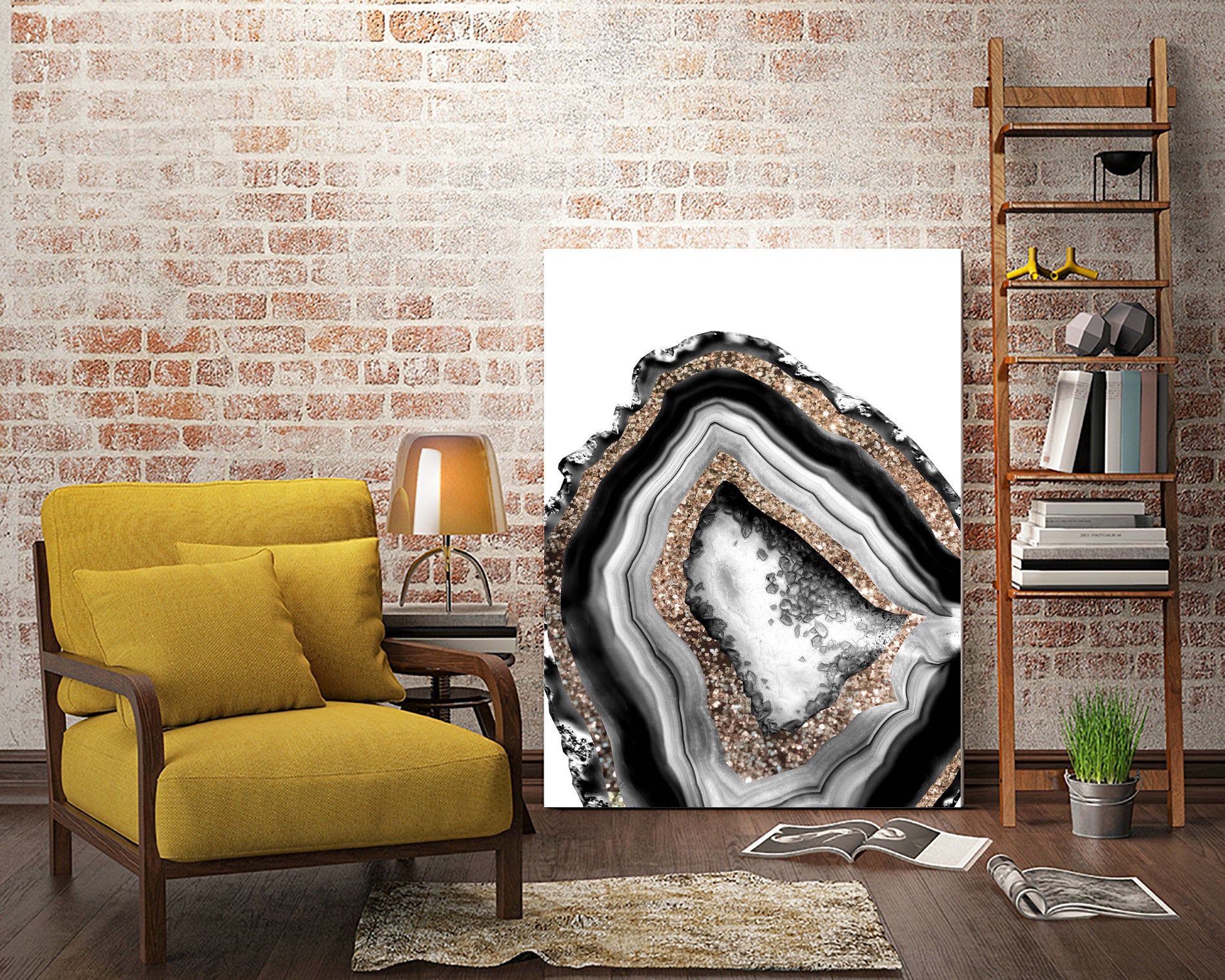 Agate Gold Glitter Glam #1 #gem #decor #art by Anita & Bella Jantz on GIANT ART - gray photo illustration