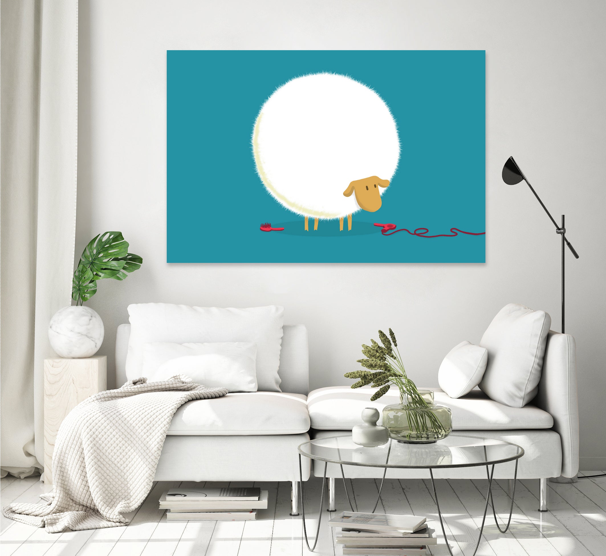 Fluffy Sheep by Budi Satria Kompoi on GIANT ART - vector illustration