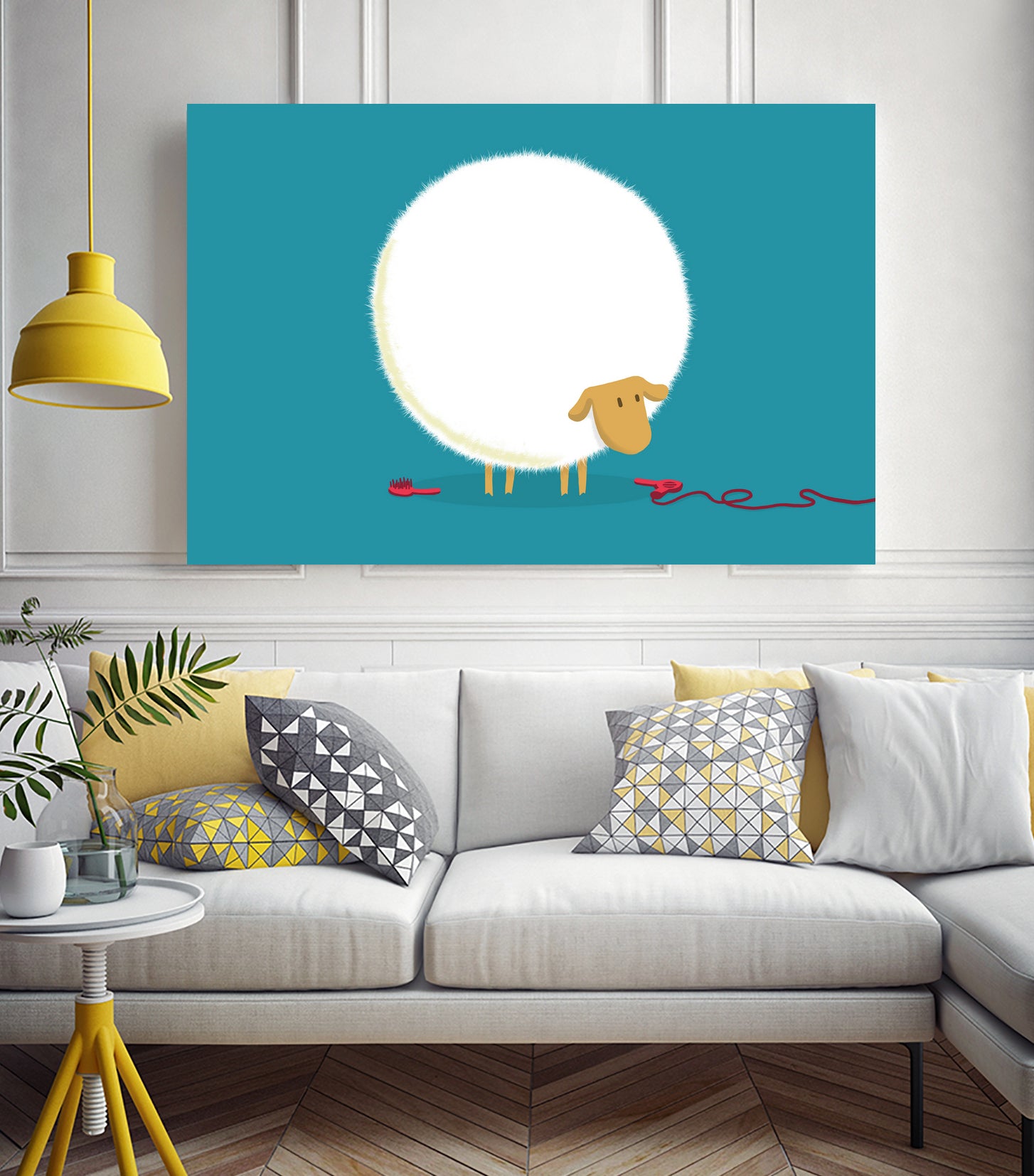 Fluffy Sheep by Budi Satria Kompoi on GIANT ART - vector illustration