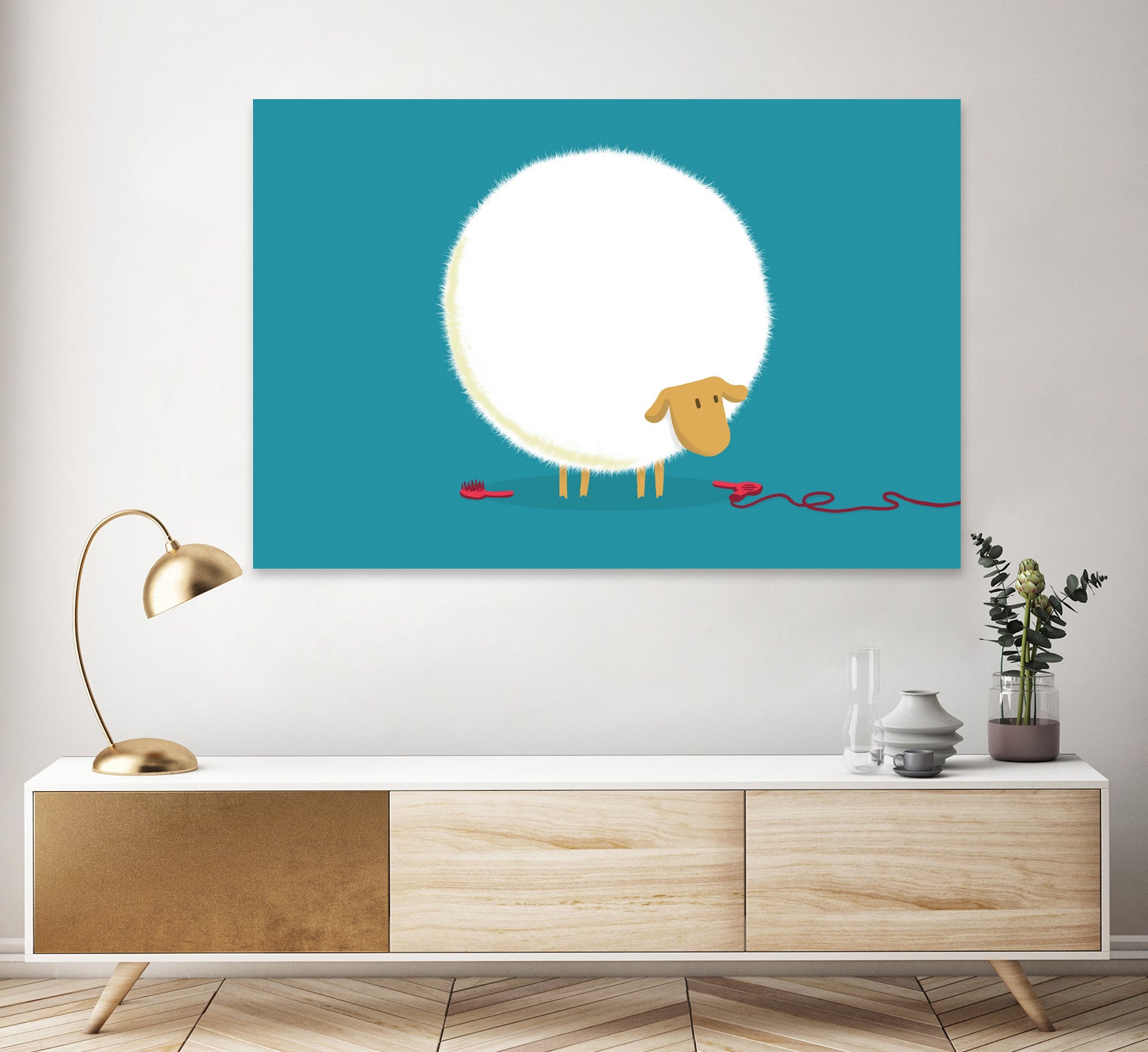 Fluffy Sheep by Budi Satria Kompoi on GIANT ART - vector illustration