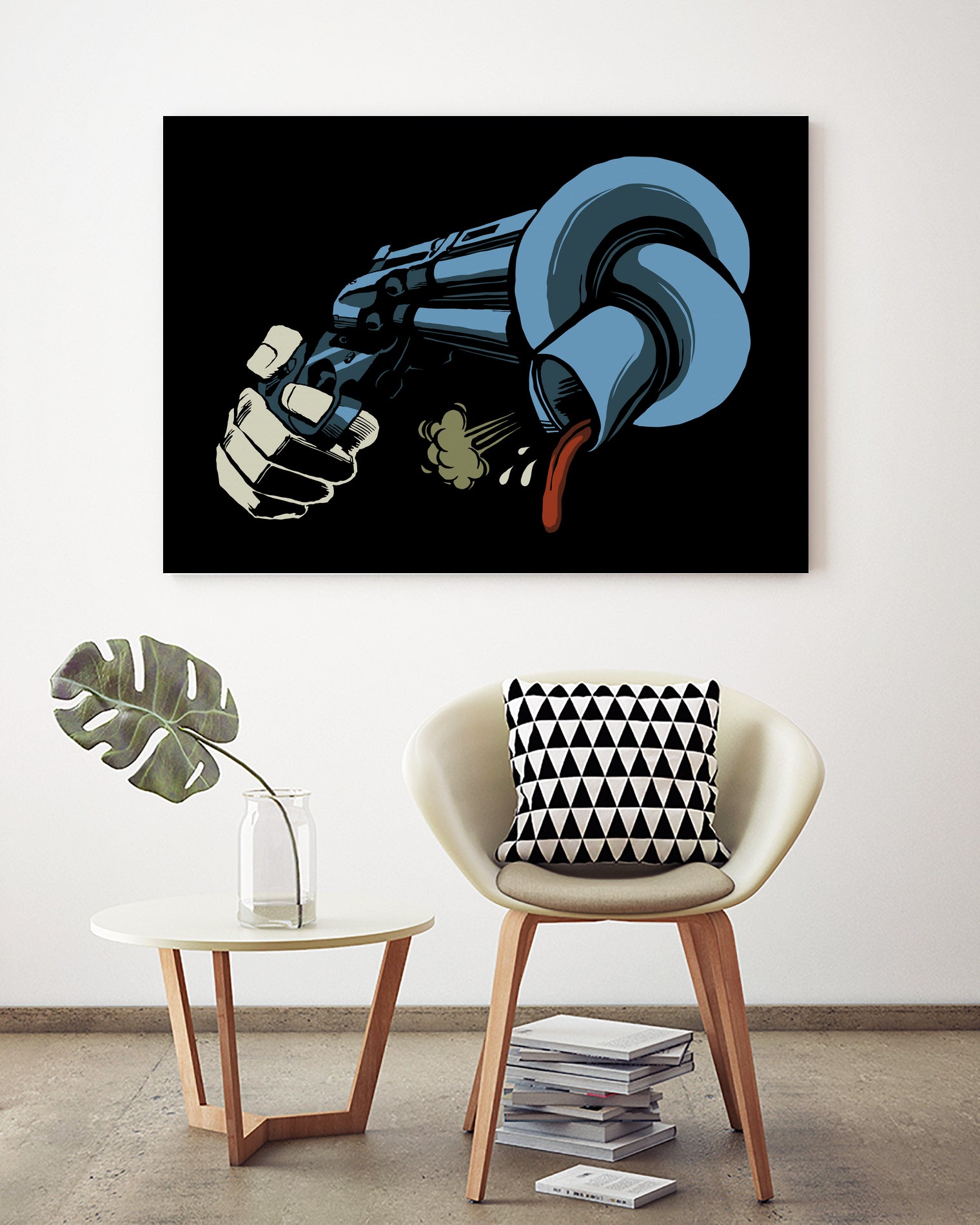 Crooked Gun by Bily Mariano da Luz on GIANT ART - black vector illustration