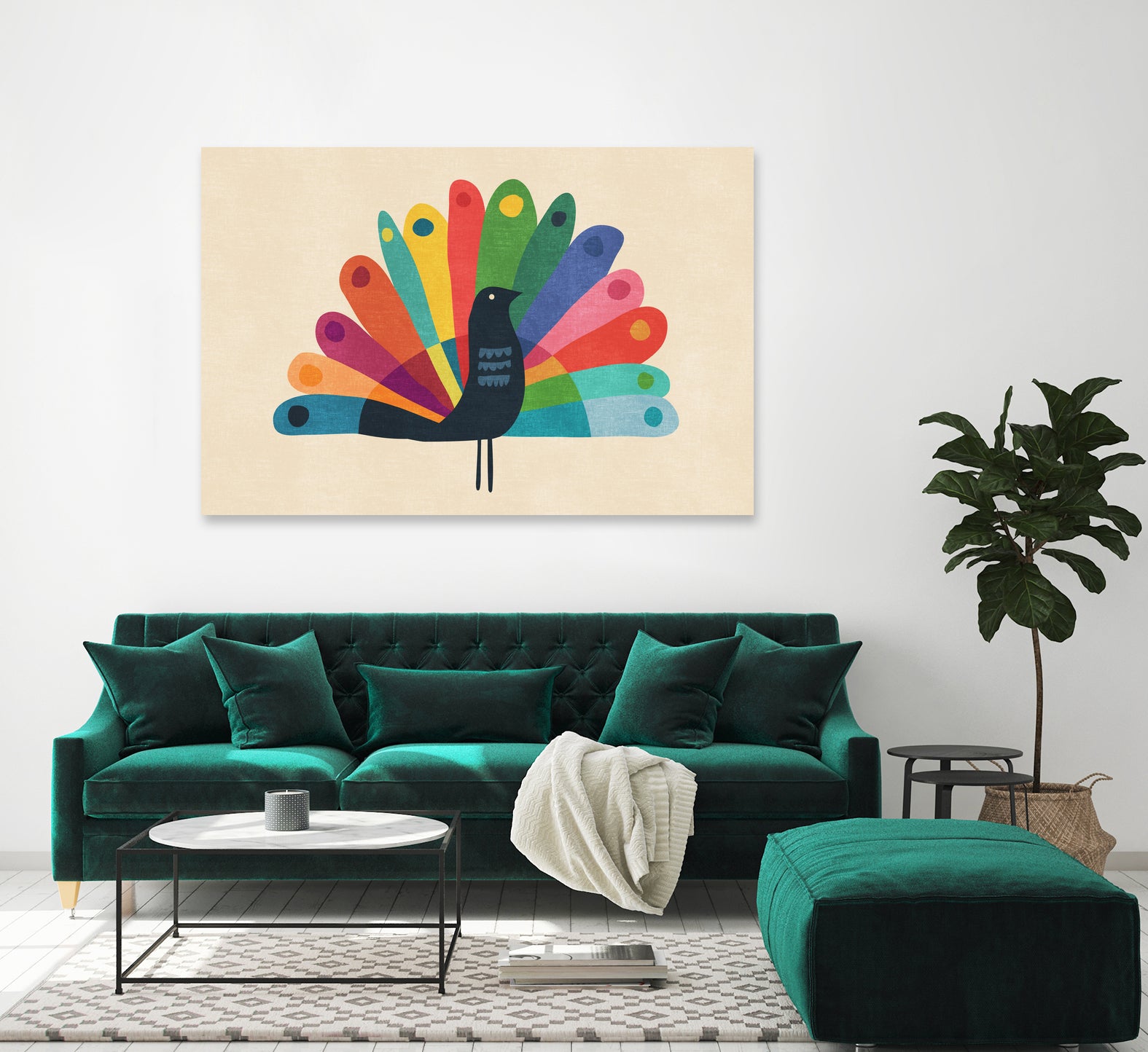 Whimsical Peacock by Budi Satria Kompoi on GIANT ART - mixed media