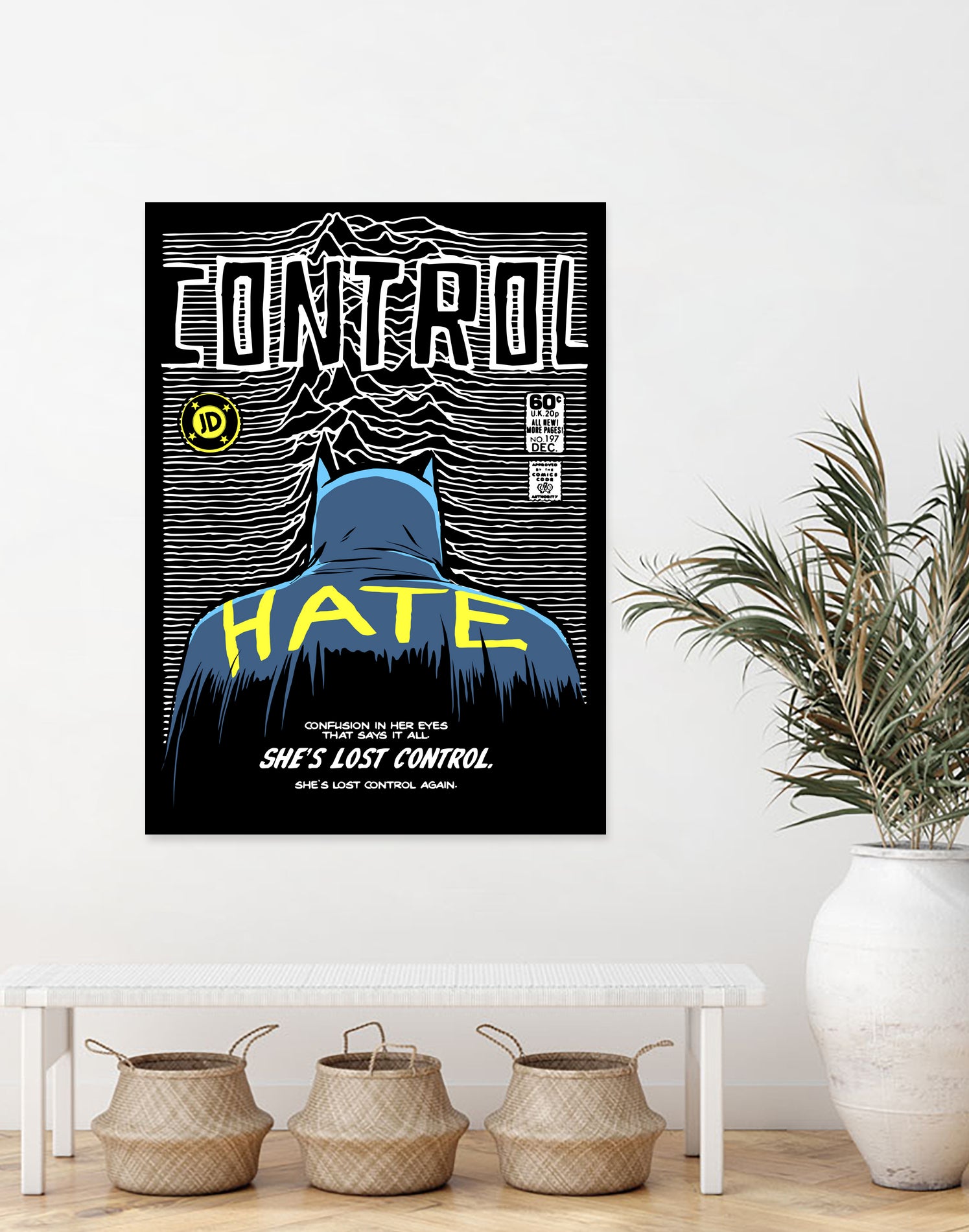 Post-Punk Dark Knight: Control by Bily Mariano da Luz on GIANT ART - black digital drawing