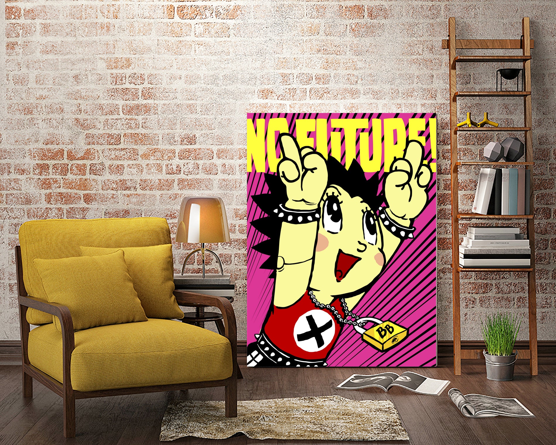 No Future by Bily Mariano da Luz on GIANT ART - pink vector illustration