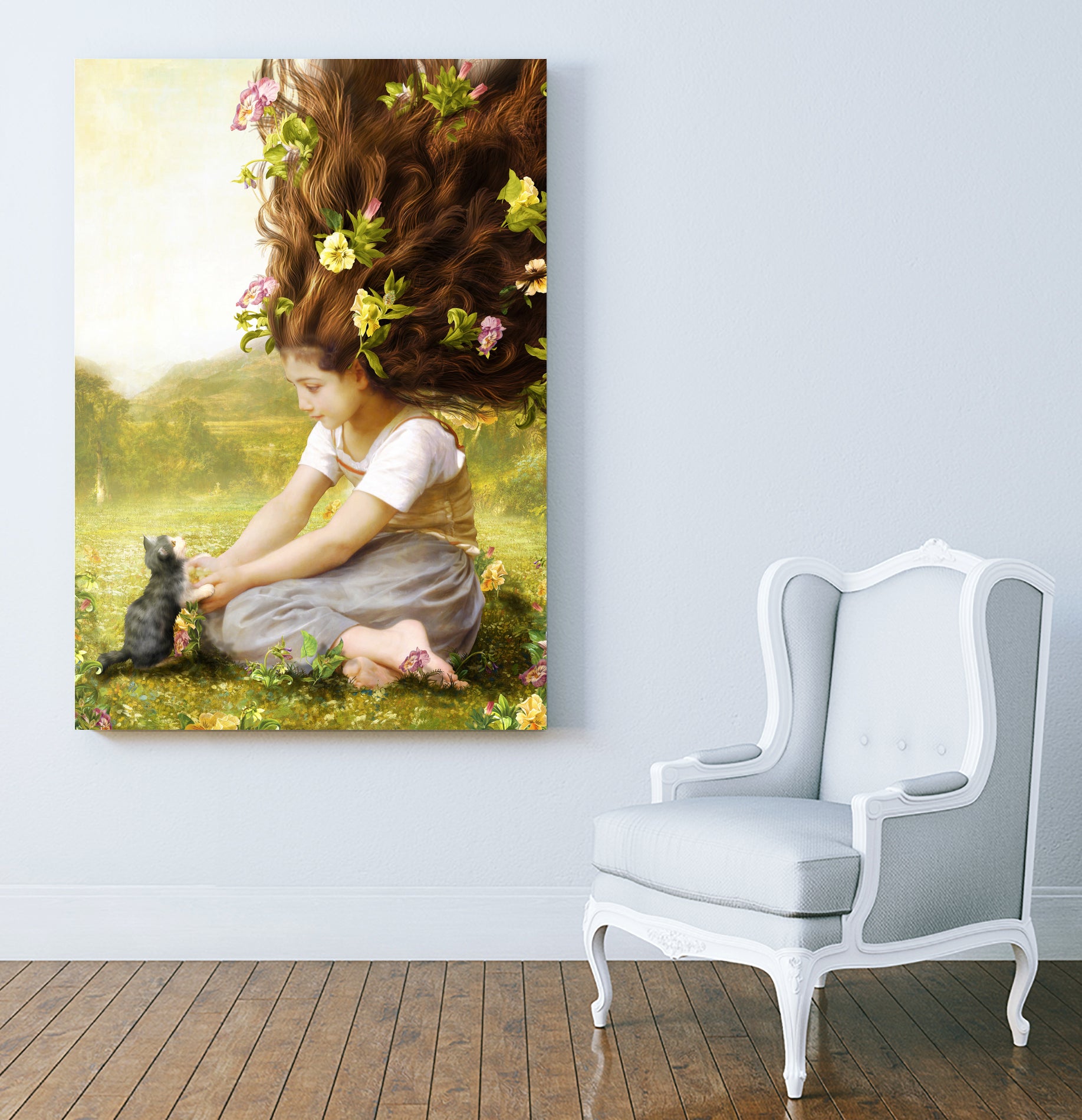 Little Kitty by Diogo Veríssimo on GIANT ART - green photo manipulation