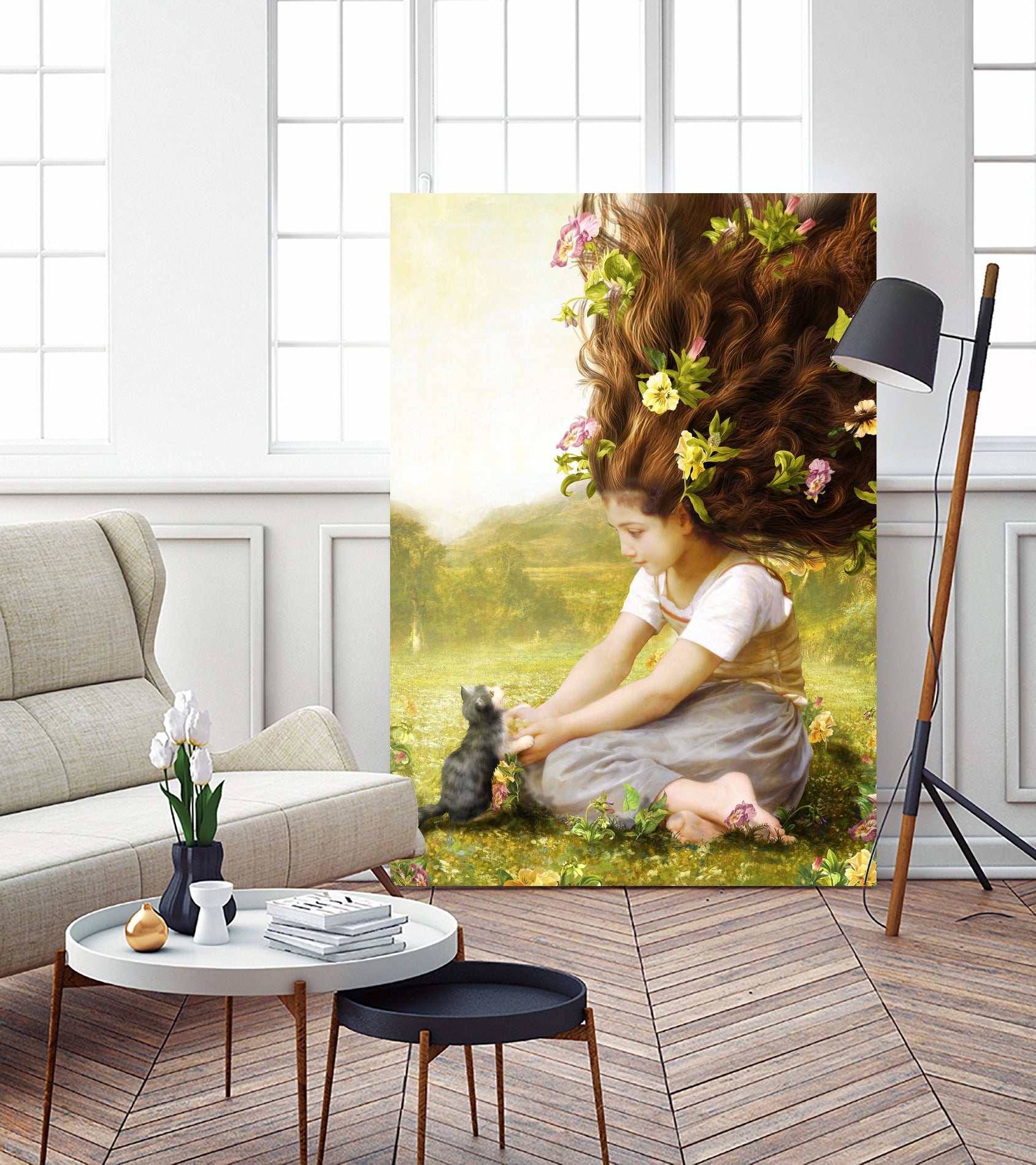 Little Kitty by Diogo Veríssimo on GIANT ART - green photo manipulation